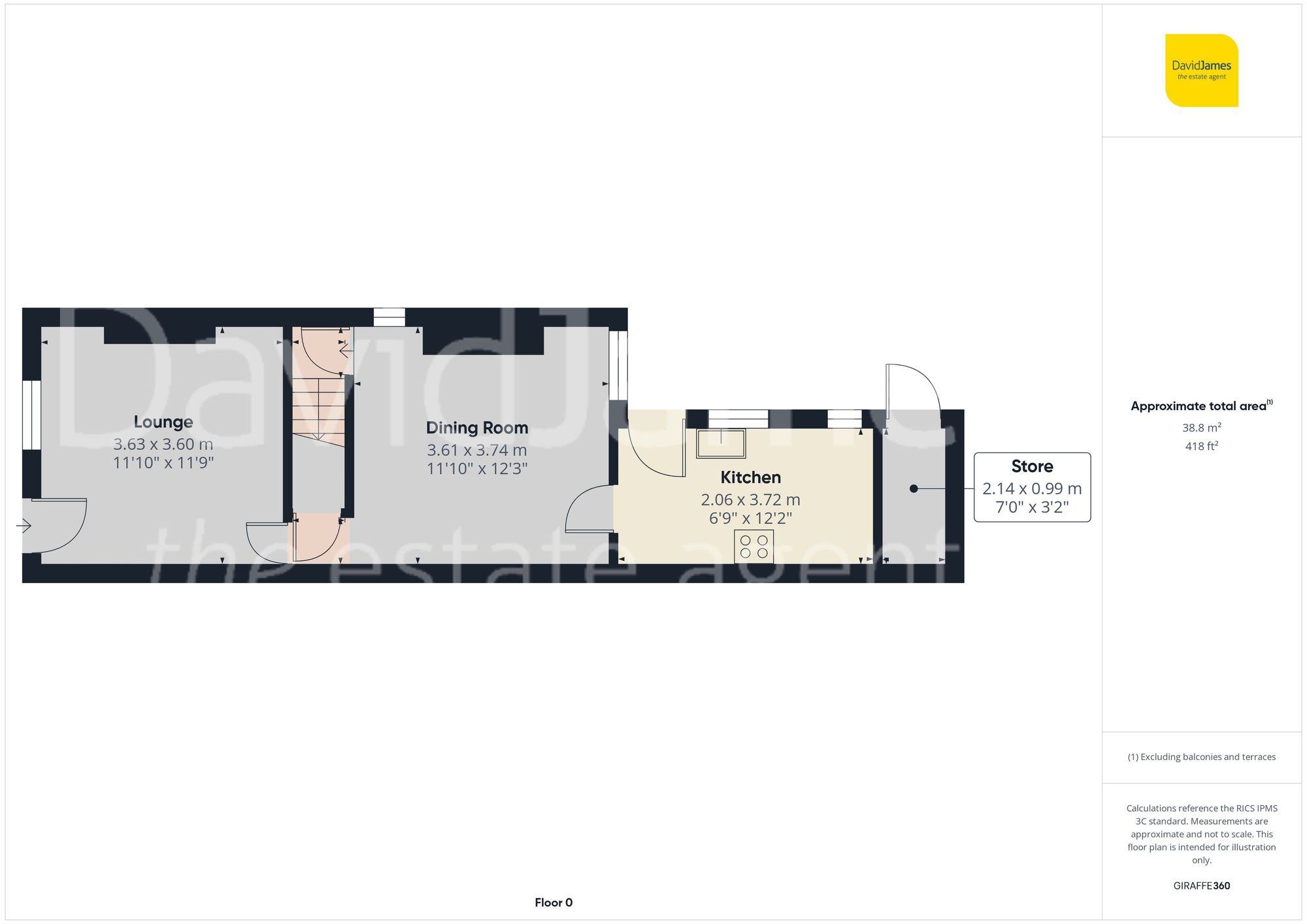 Floorplan for Milton Street, Kirkby in Ashfield, Nottinghamshire