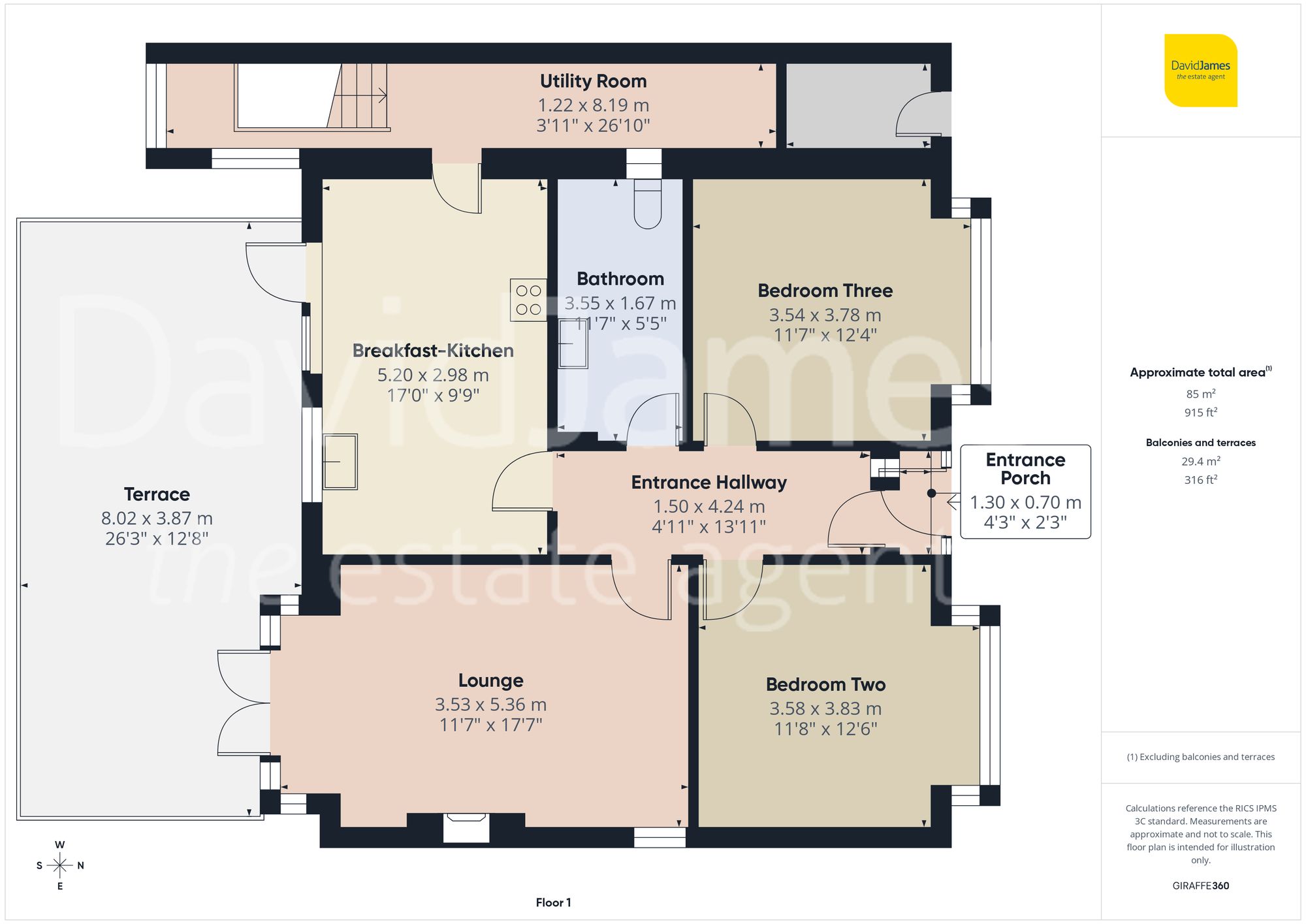 Floorplan for Oakdale Road, Nottingham