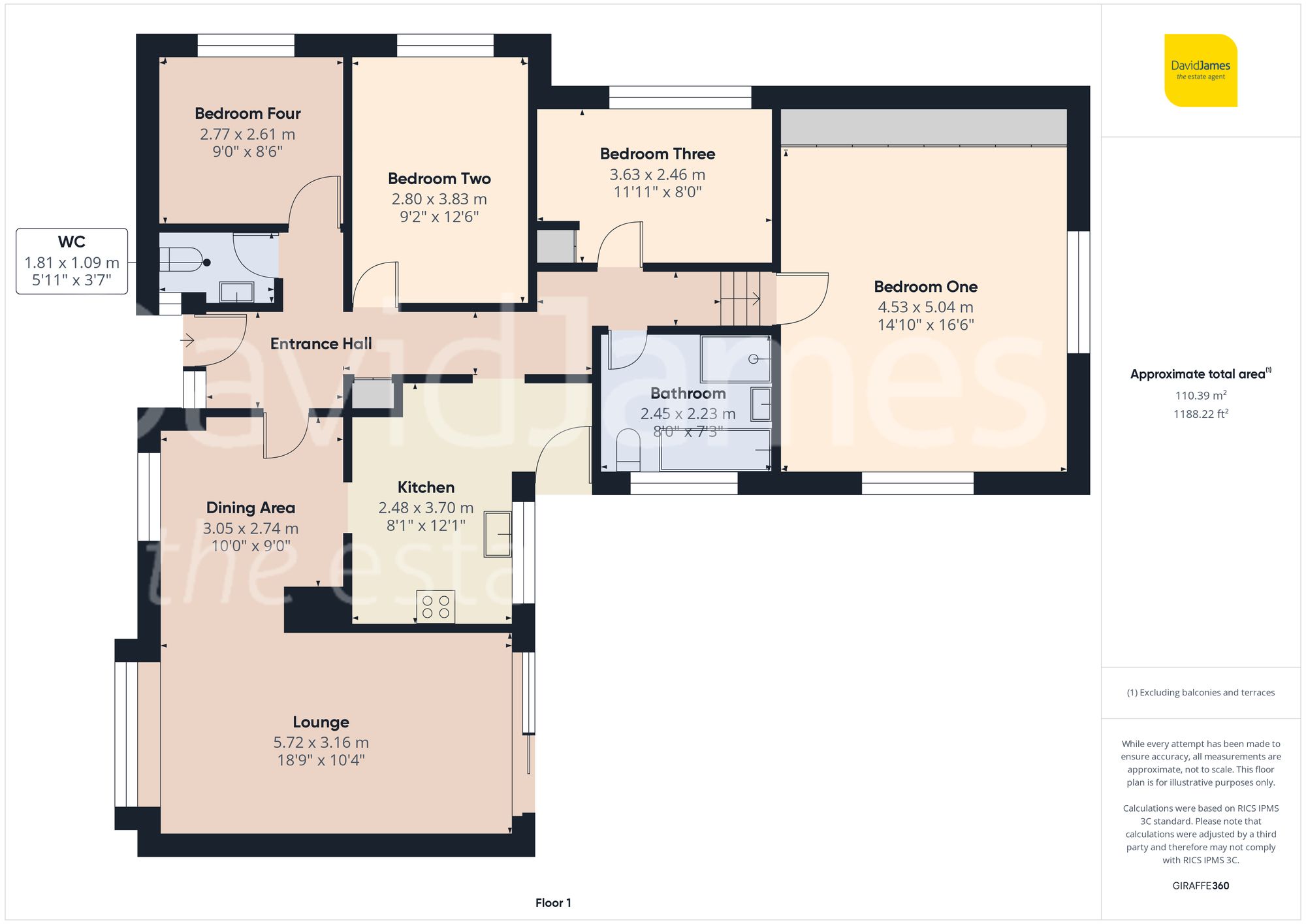 Floorplan for Doverbeck Drive, Woodborough, Nottingham