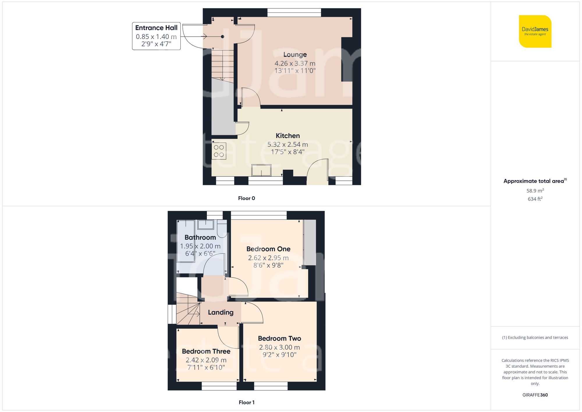 Floorplan for Hereford Road, Bakersfield, Nottingham