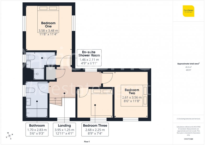 Floorplan for Whitedale Road, Calverton, Nottingham