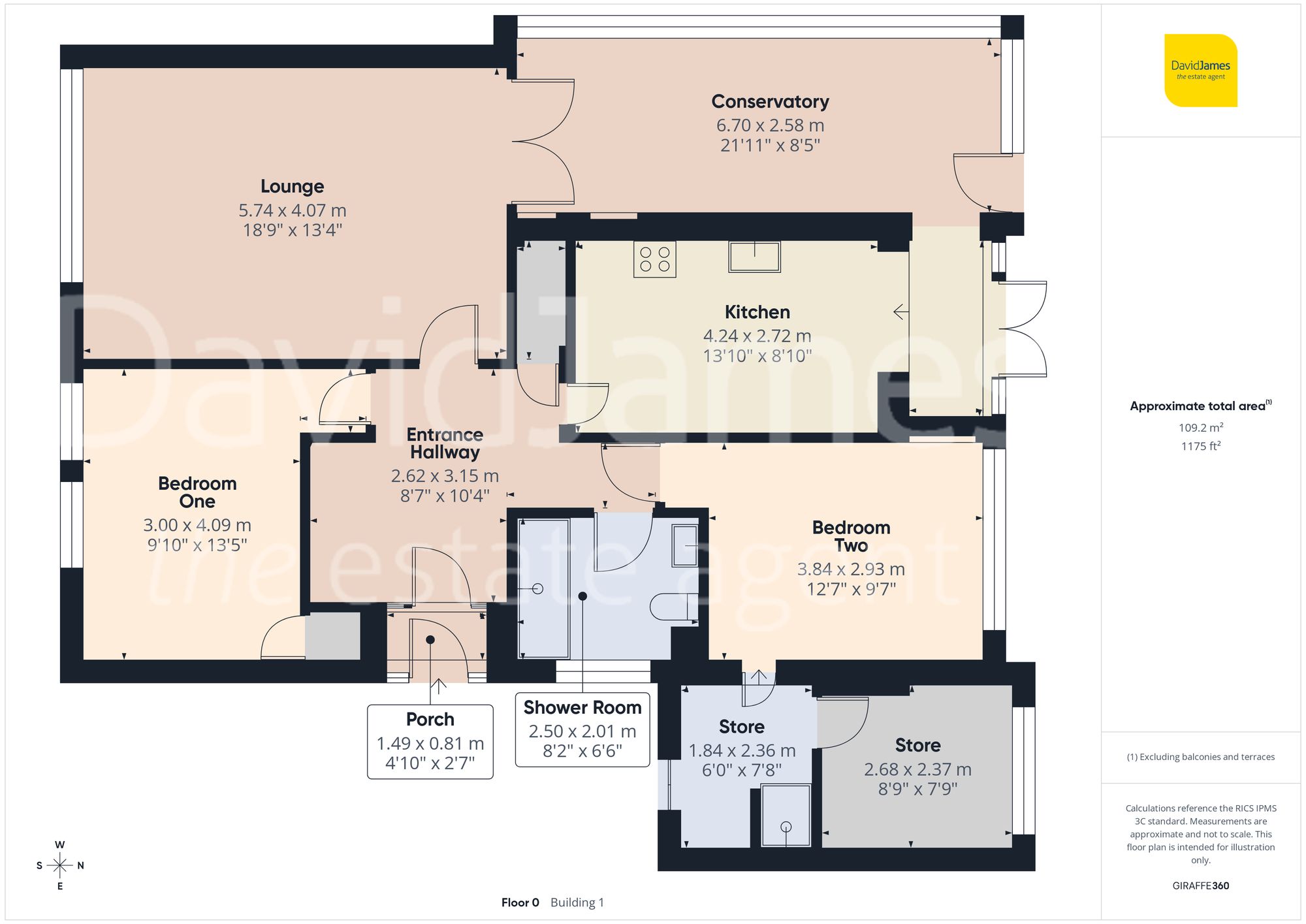 Floorplan for Sunningdale Drive, Woodborough, Nottingham