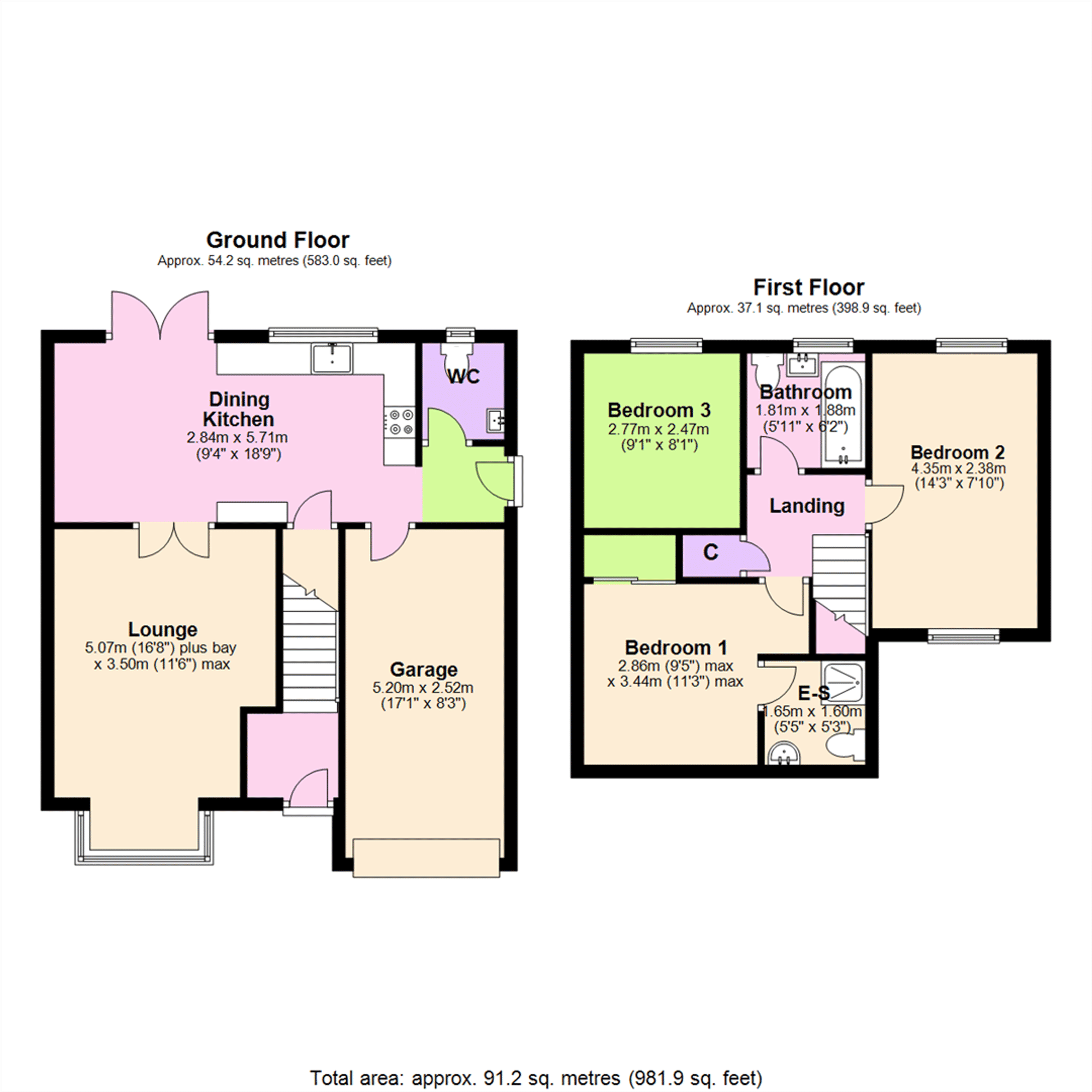 Floorplan for Foxhollies Grove, Sherwood, Nottingham