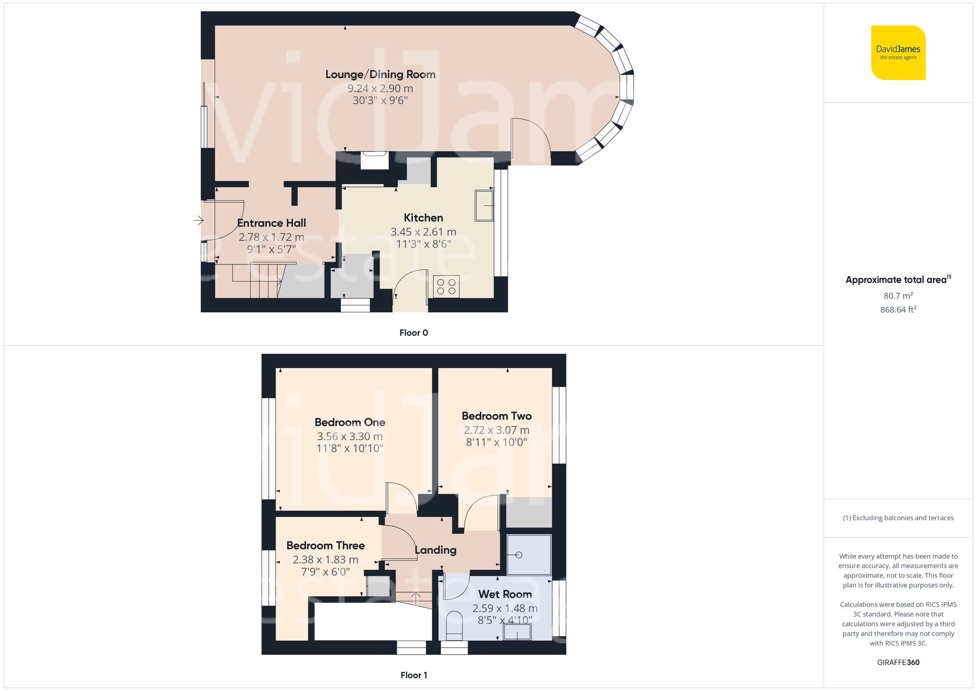 Floorplan for Kirk Road, Mapperley, Nottingham
