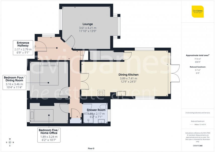 Floorplan for Ribblesdale Road, Sherwood Dales, Nottingham