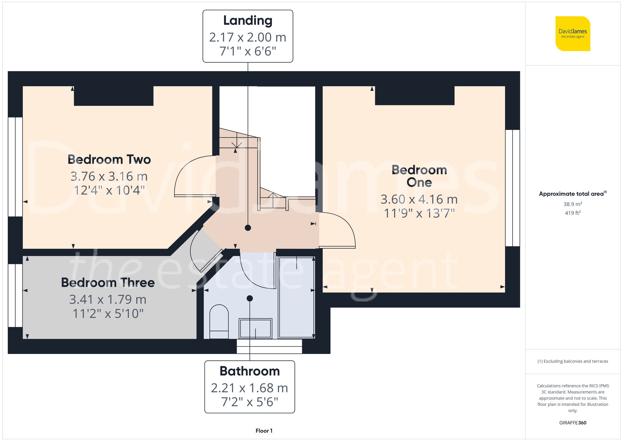 Floorplan for Roseleigh Avenue, Mapperley, Nottingham