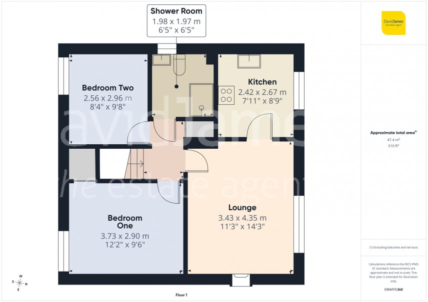 Floorplan for Brookdale Court, Sherwood Dales, Nottingham