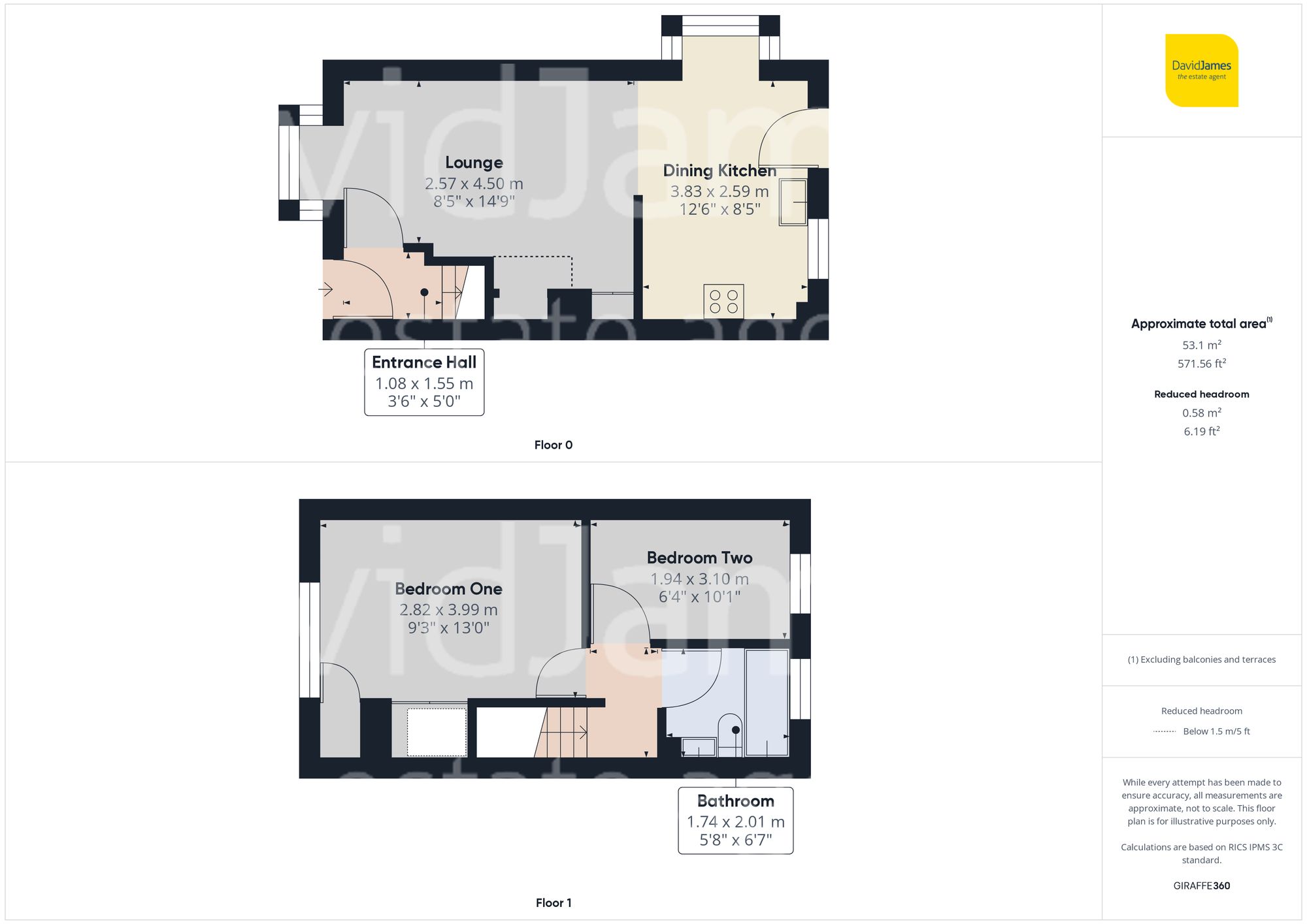 Floorplan for Bladon Close, Mapperley, Nottingham