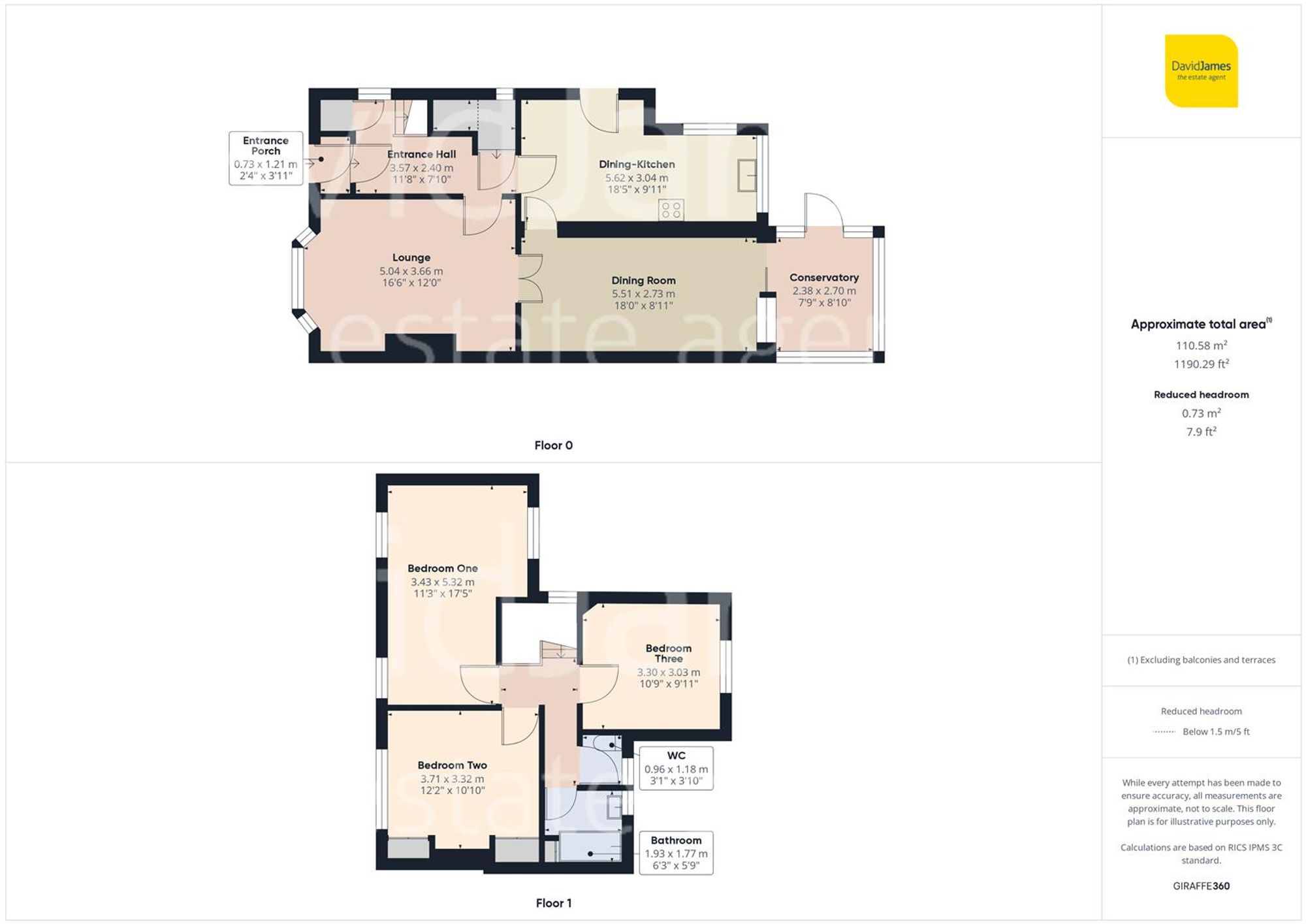 Floorplan for Glendon Drive, Sherwood, Nottingham