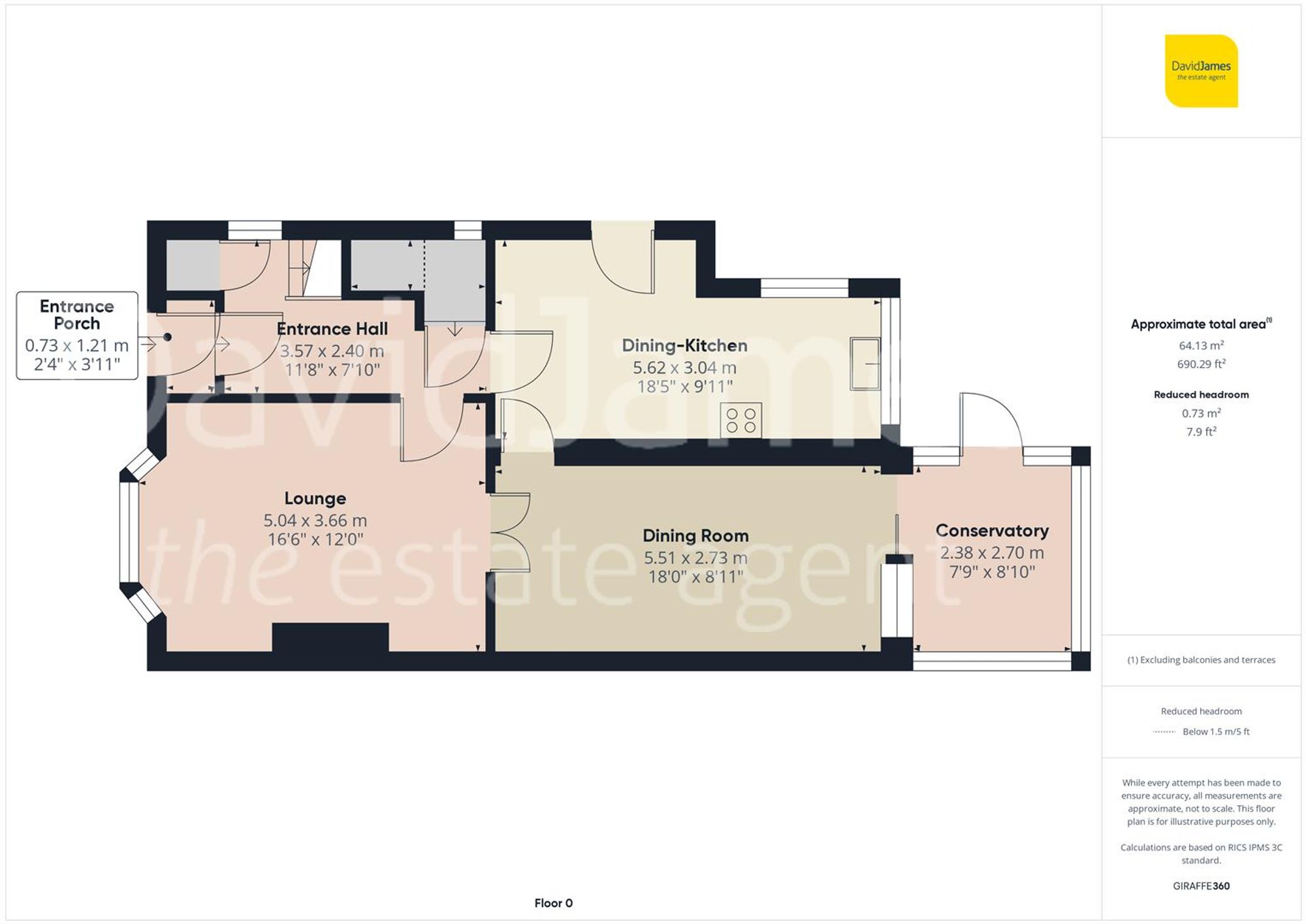 Floorplan for Glendon Drive, Sherwood, Nottingham