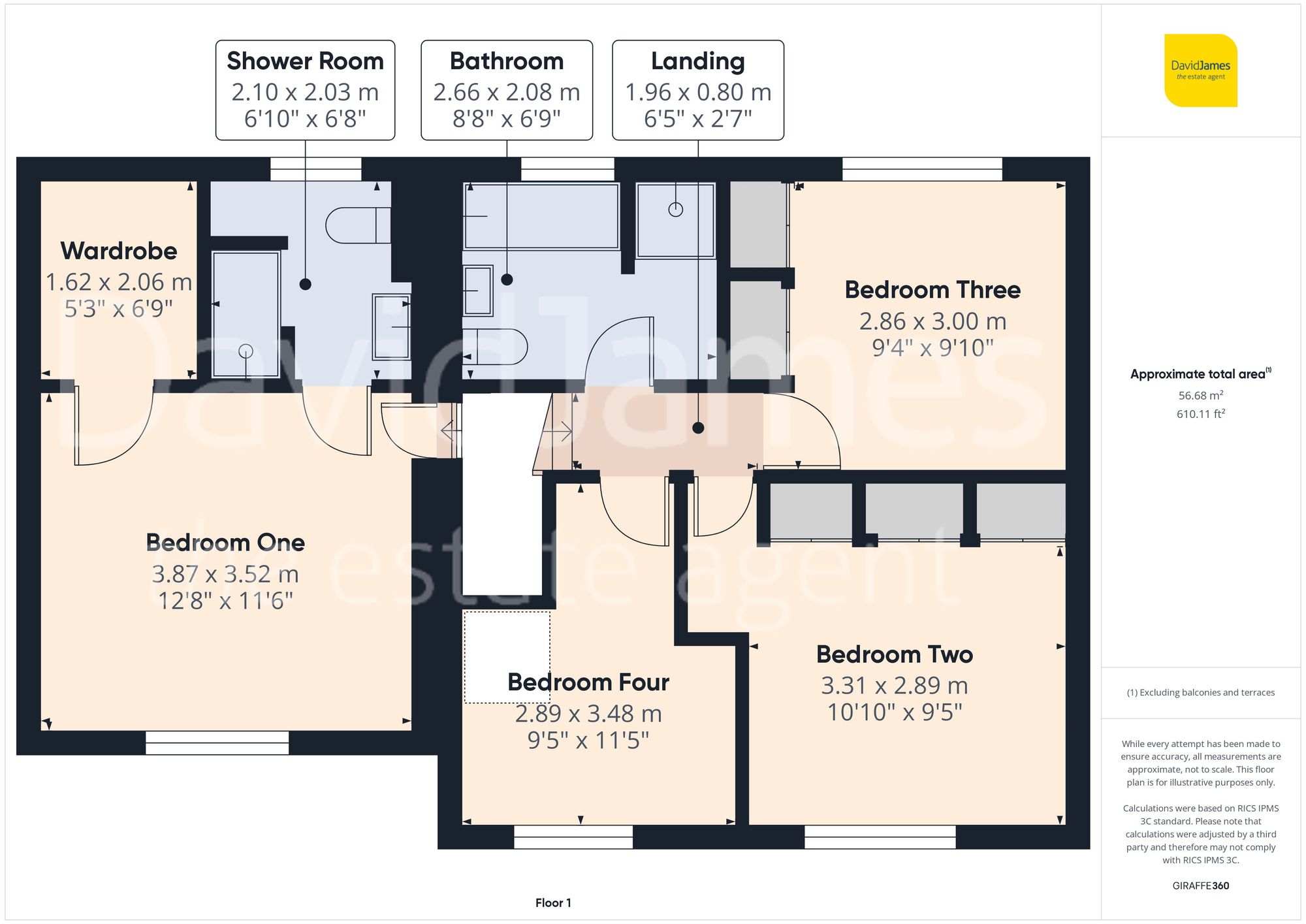 Floorplan for Foxwood Grove, Calverton, Nottingham