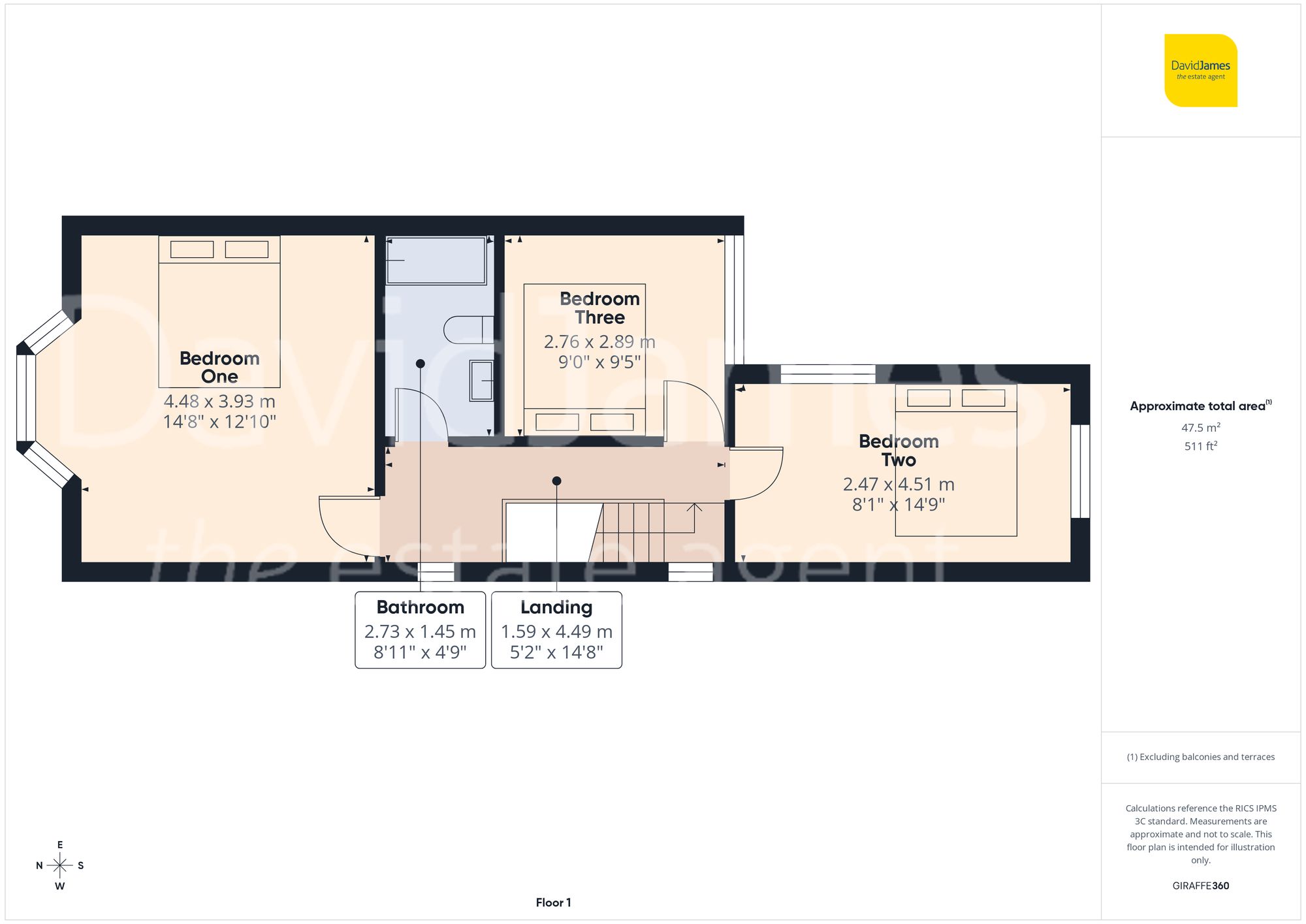 Floorplan for Oakdale Road, Nottingham