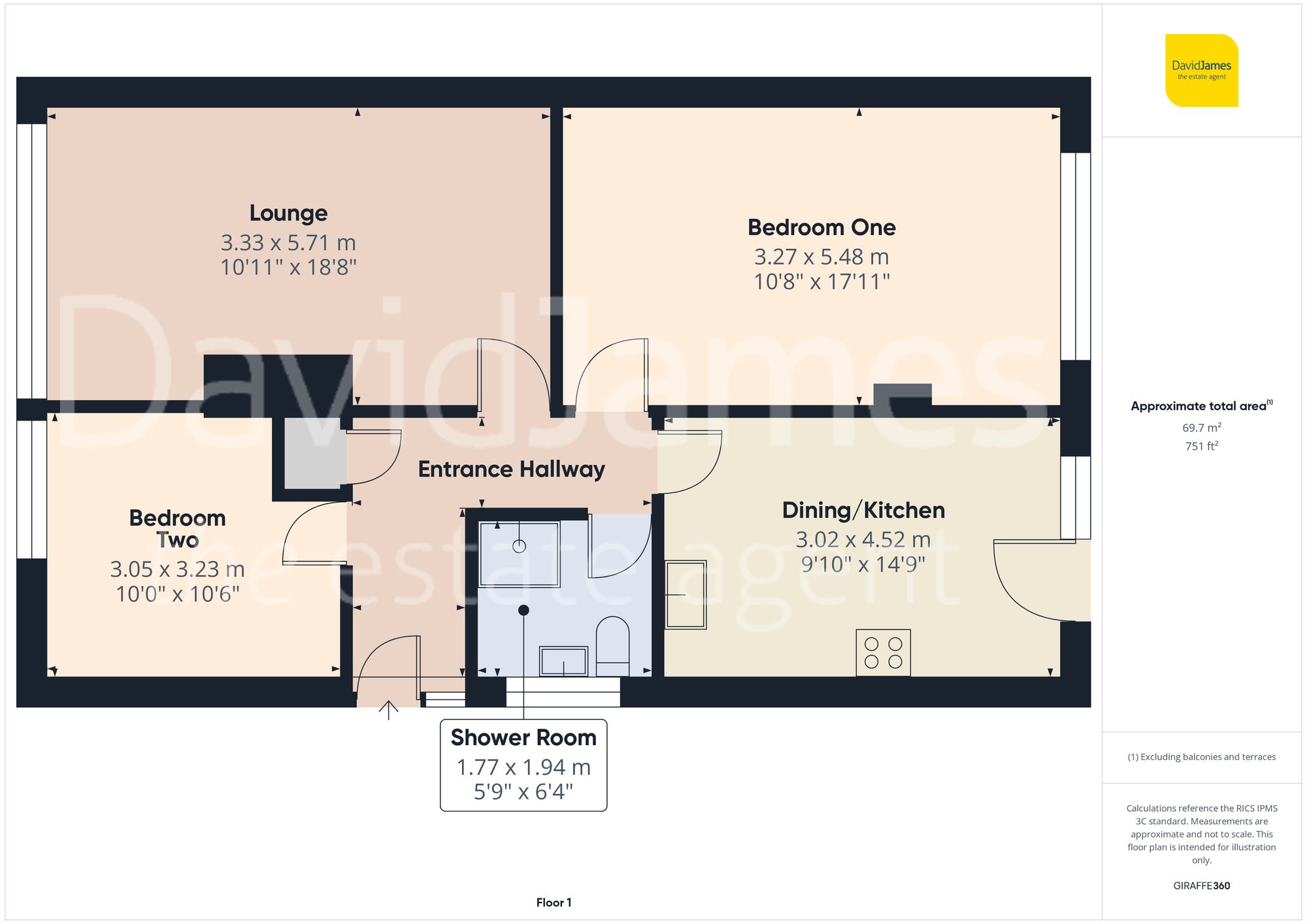 Floorplan for Gardenia Grove, Mapperley, Nottingham