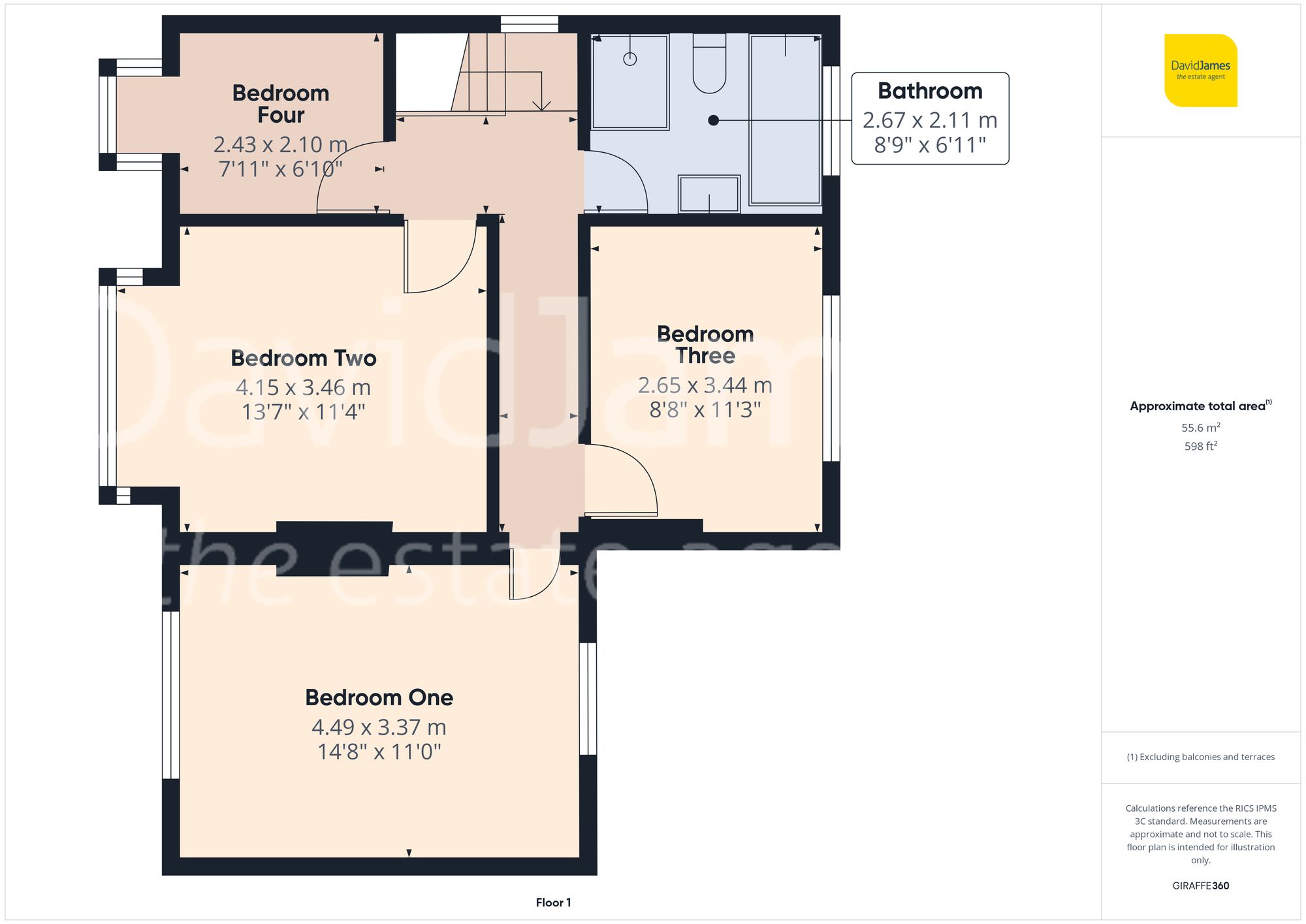 Floorplan for Dale View Road, Nottingham