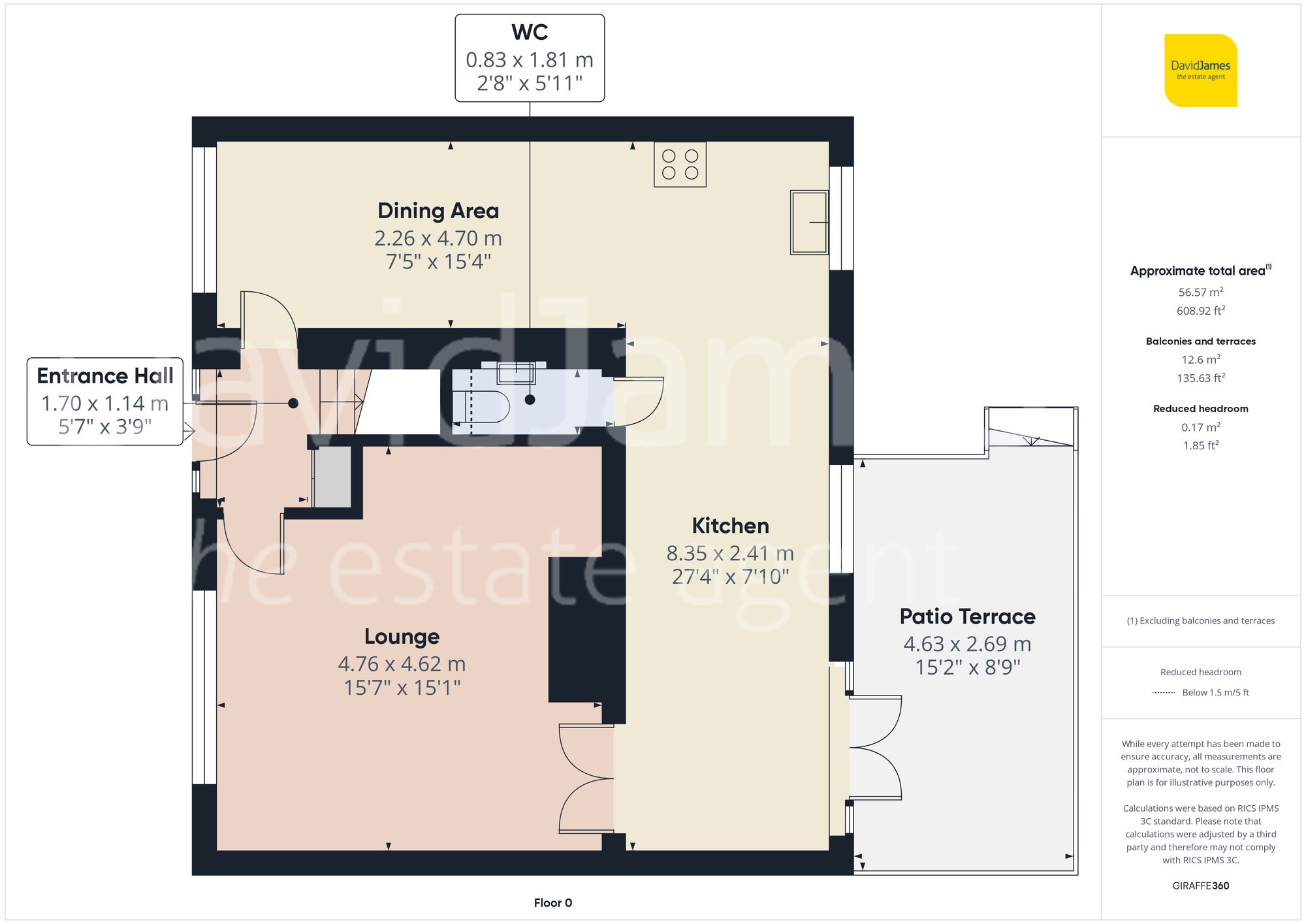 Floorplan for Sunninghill Rise, Arnold, Nottingham
