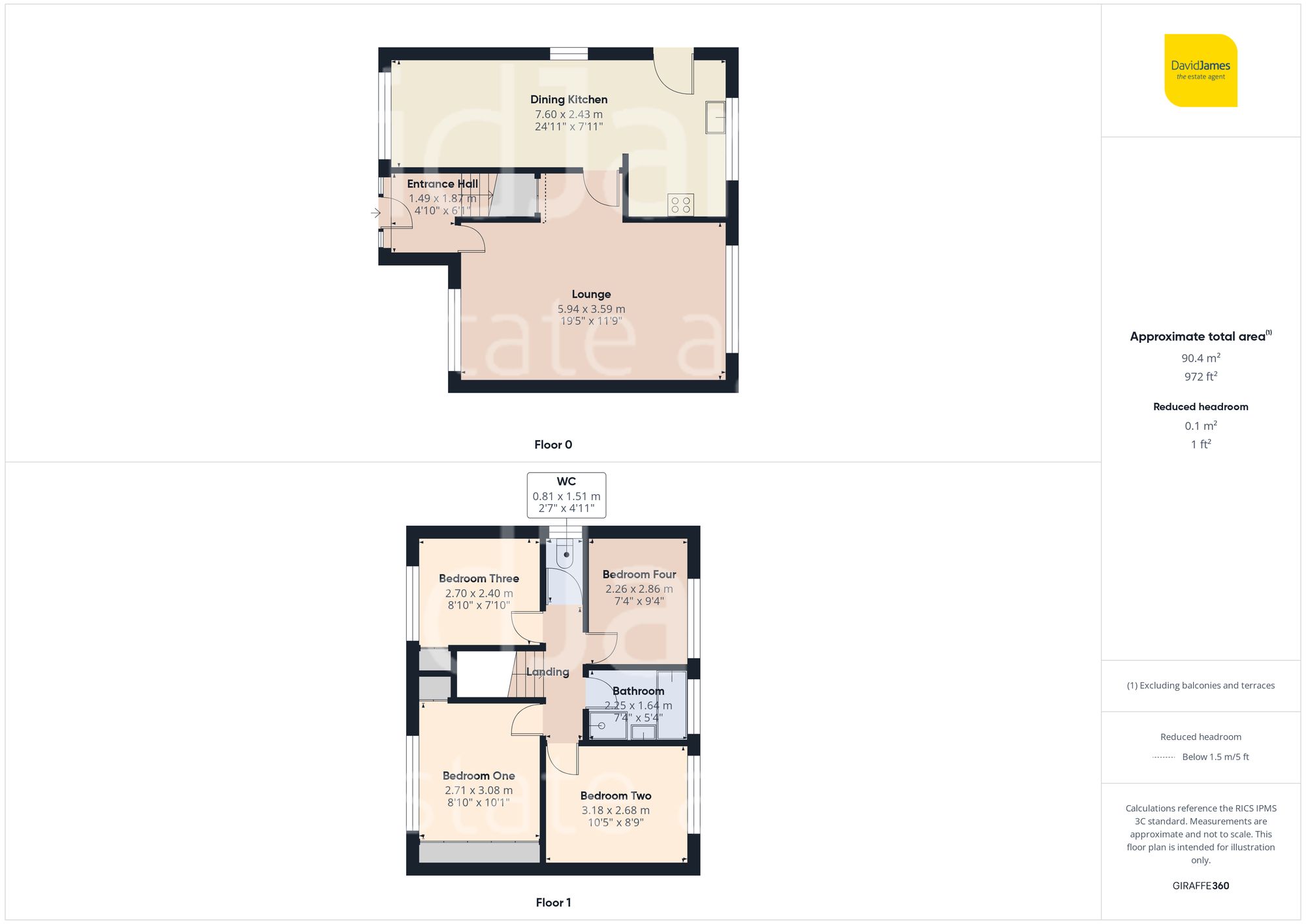Floorplan for Flatts Lane, Calverton, Nottingham