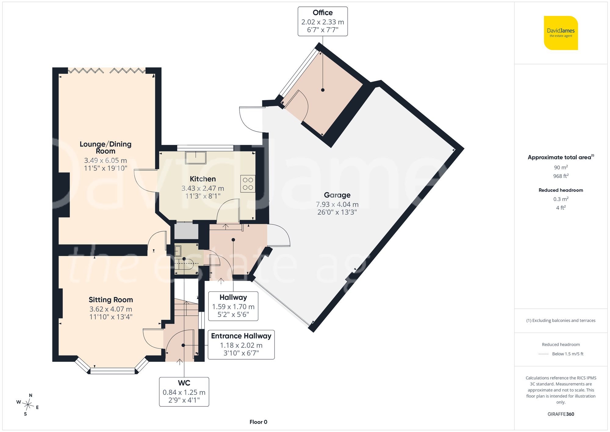 Floorplan for Thorpe Crescent, Mapperley, Nottingham