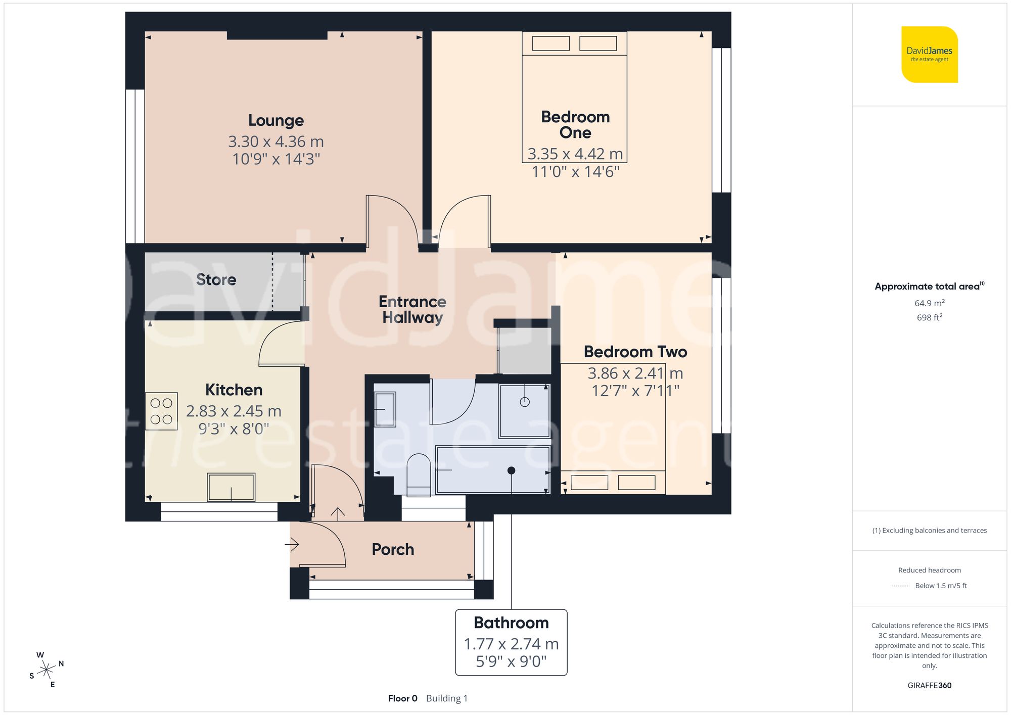 Floorplan for Grafton Avenue, Woodthorpe, Nottingham