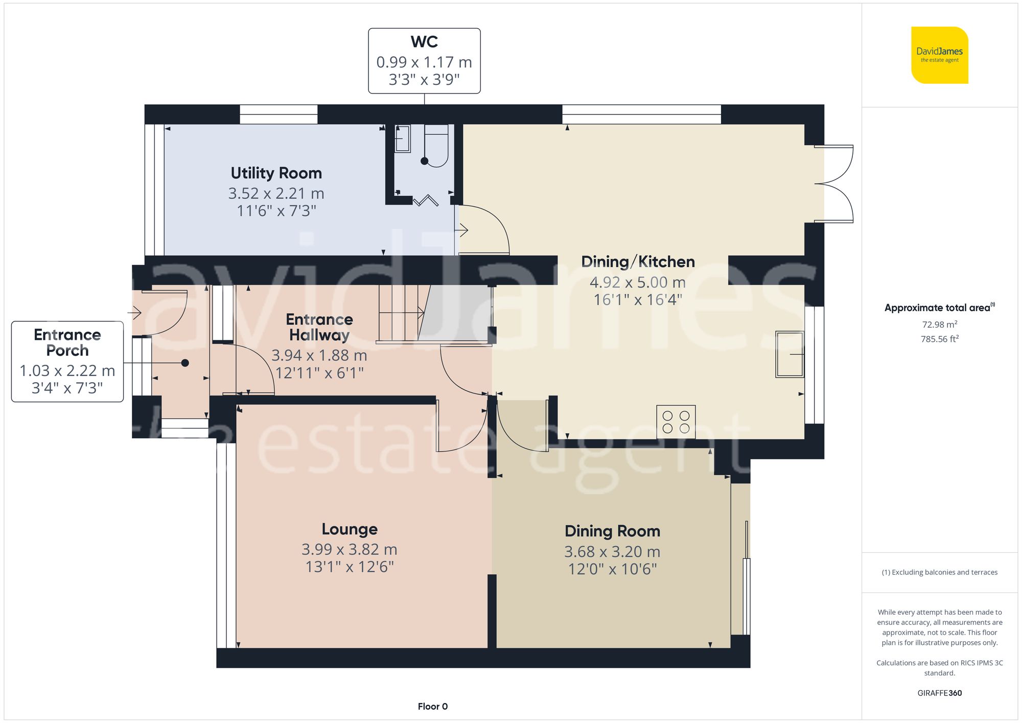 Floorplan for Dunvegan Drive, Rise Park, Nottingham