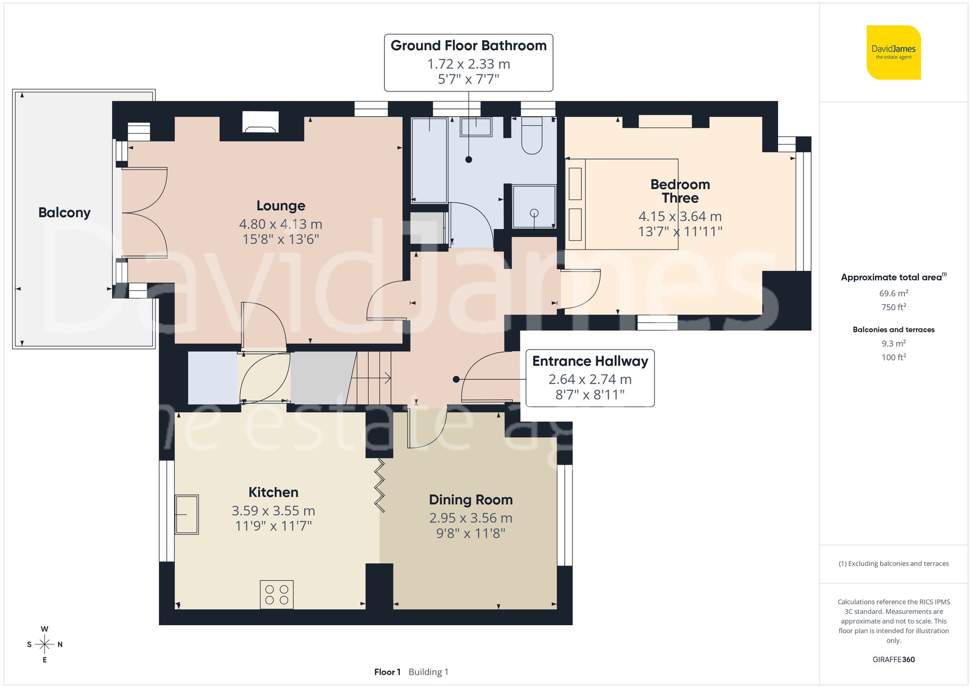 Floorplan for Oakdale Road, Nottingham