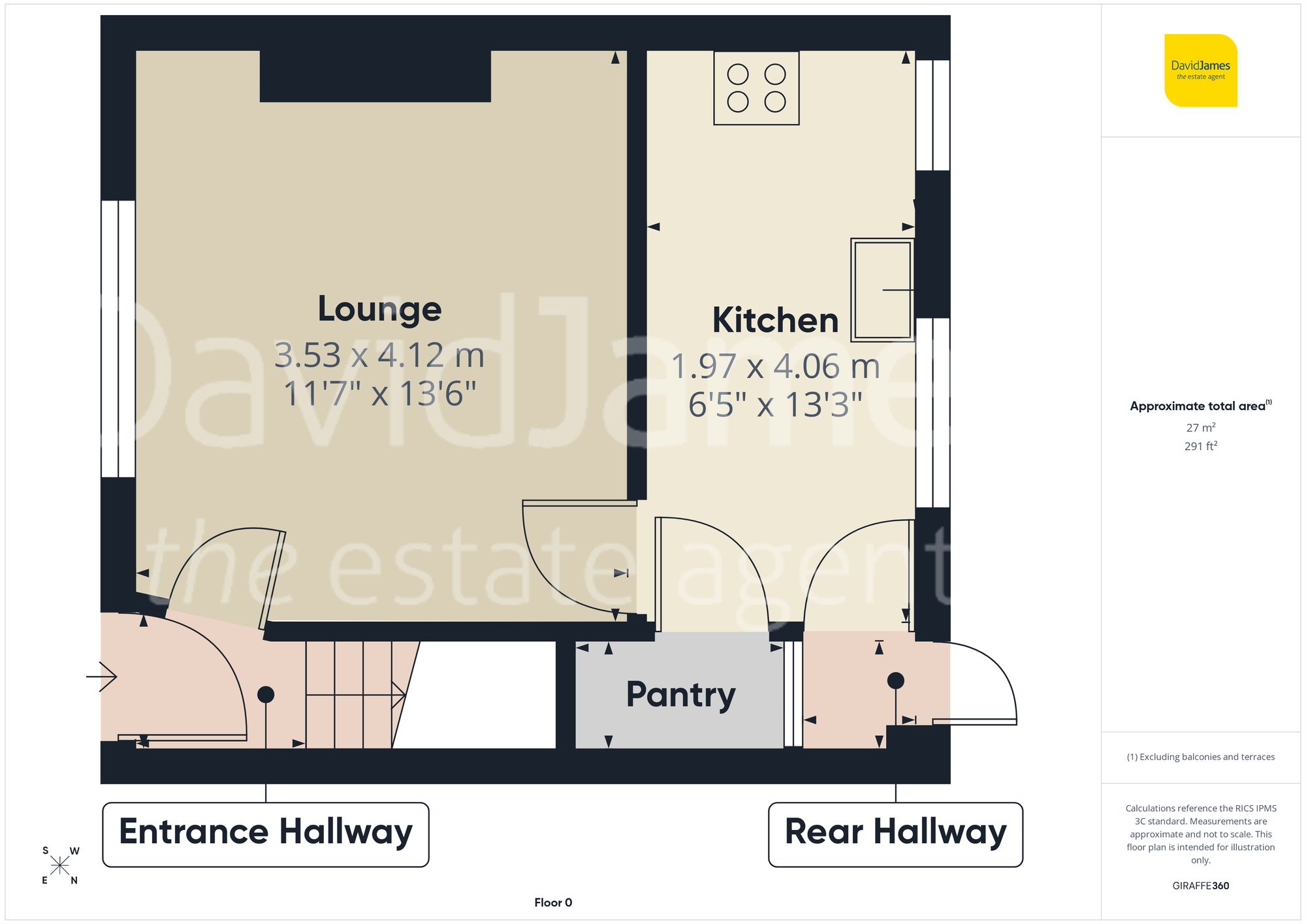 Floorplan for Elford Rise, Nottingham