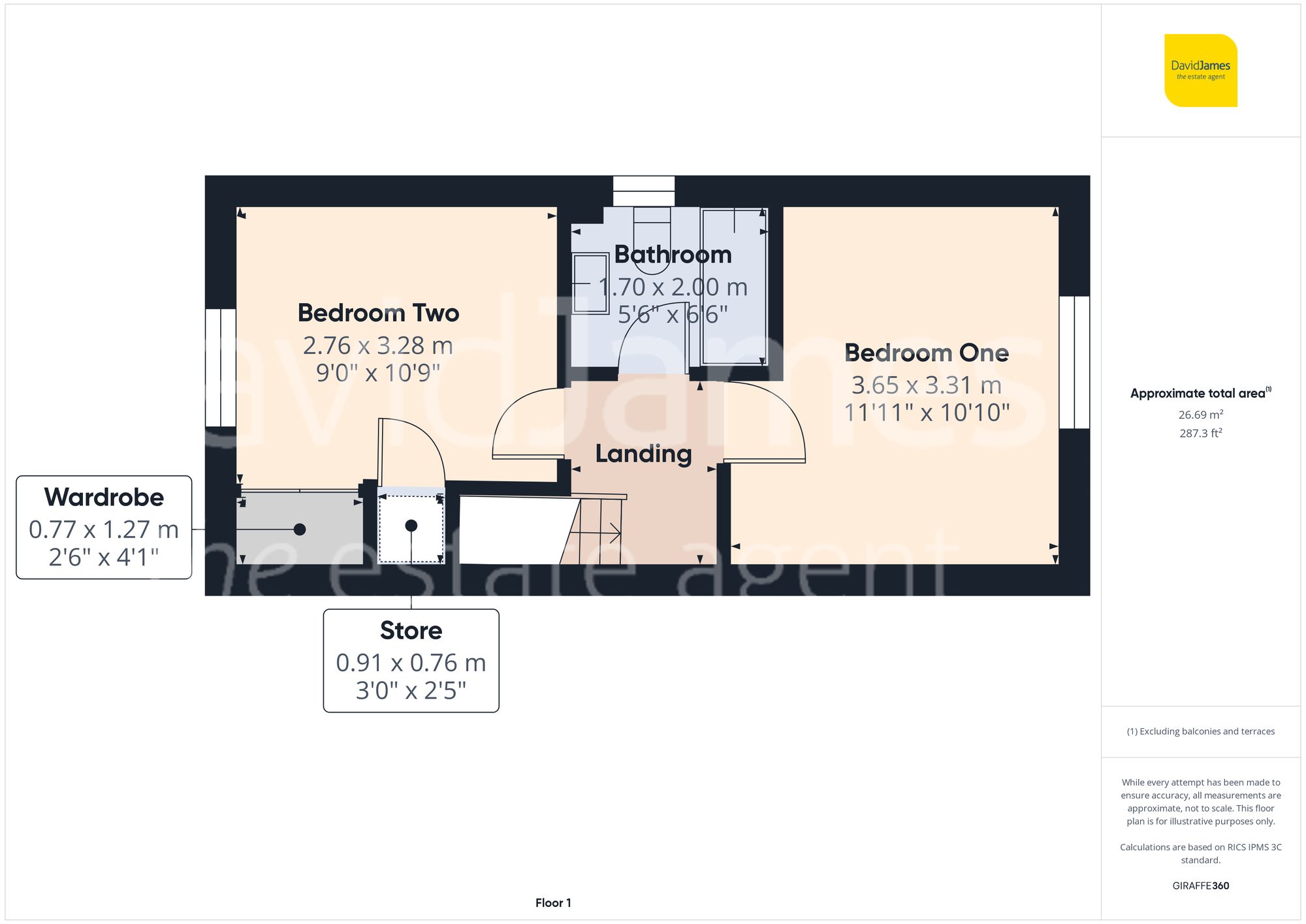 Floorplan for Bennett Street, Nottingham, NG3