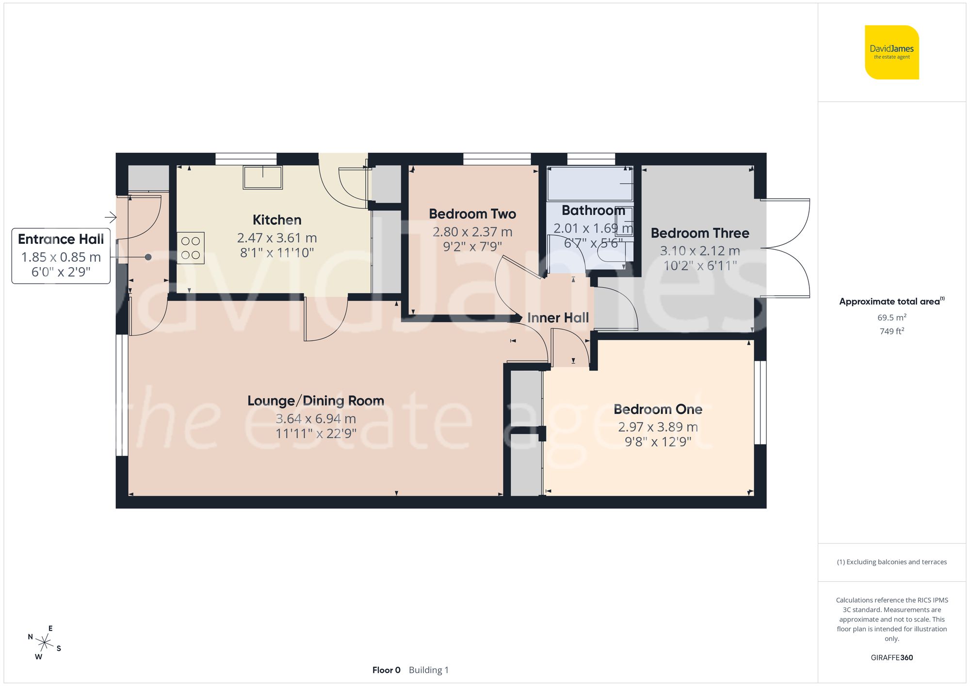 Floorplan for Chedington Avenue, Mapperley, Nottingham