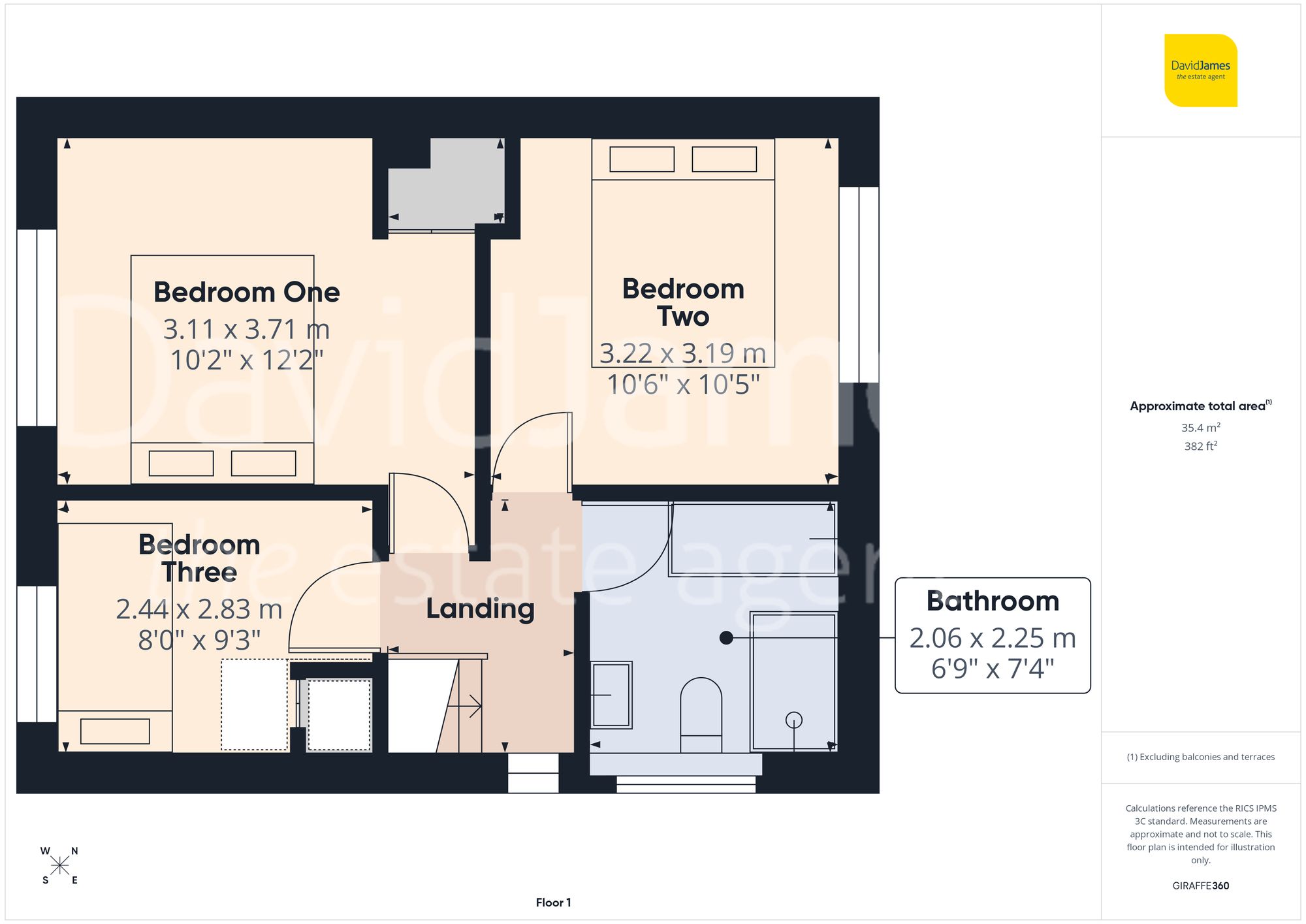 Floorplan for Perlethorpe Crescent, Gedling, Nottingham