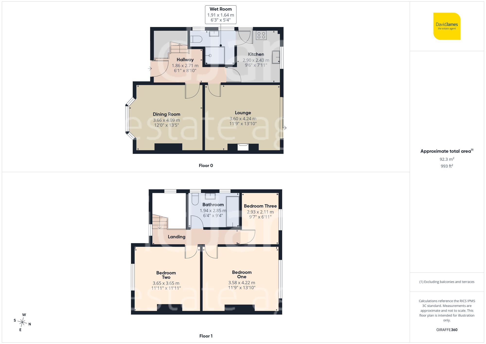 Floorplan for Henley Rise, Nottingham