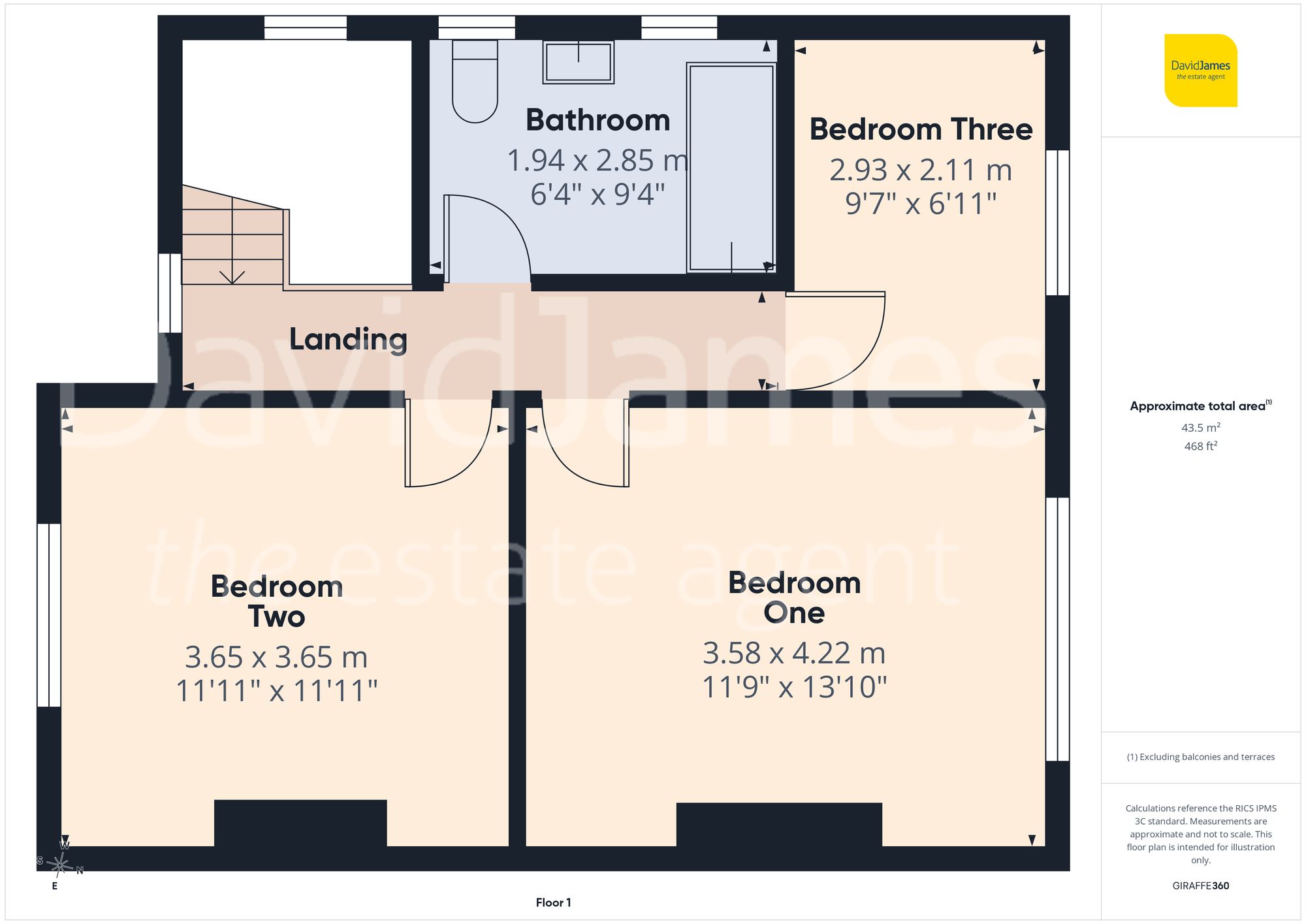 Floorplan for Henley Rise, Nottingham