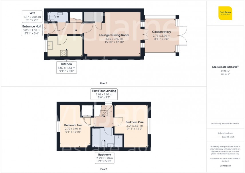 Floorplan for Hirst Close, Arnold, Nottingham