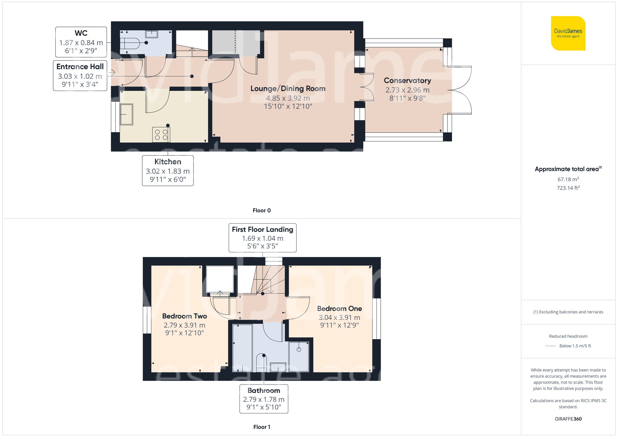 Floorplan for Hirst Close, Arnold, Nottingham