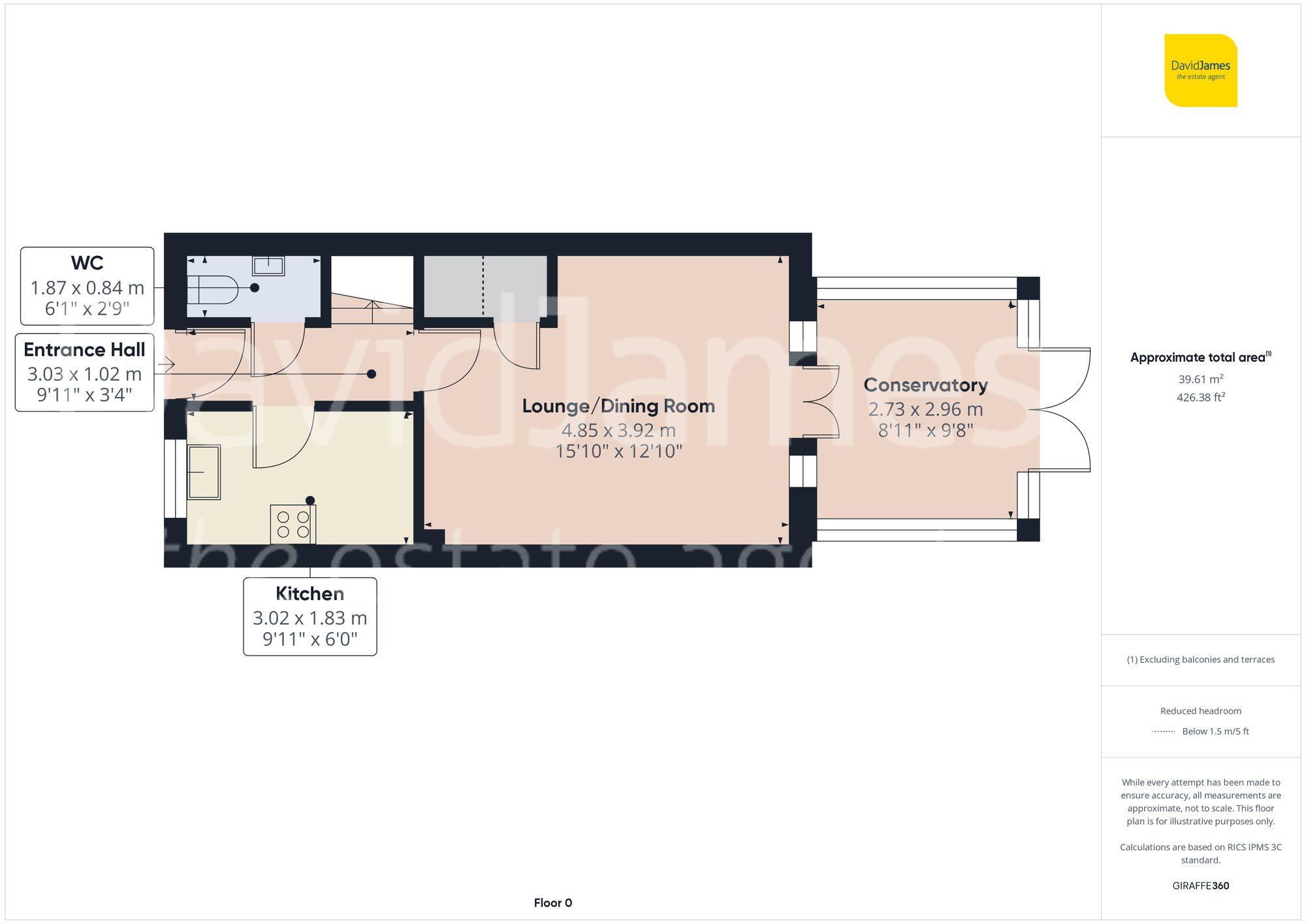 Floorplan for Hirst Close, Arnold, Nottingham