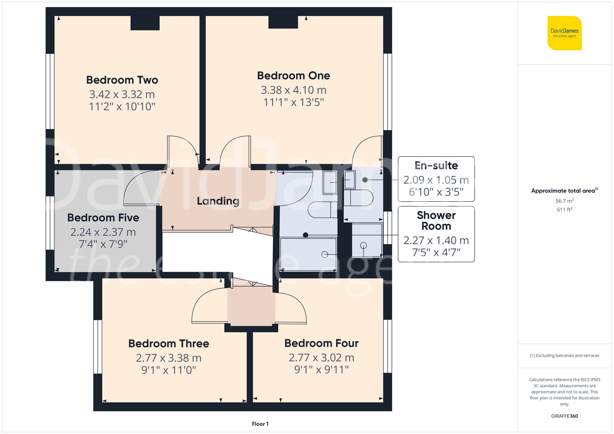 Floorplan for Bedale Road, Sherwood Dales, Nottingham