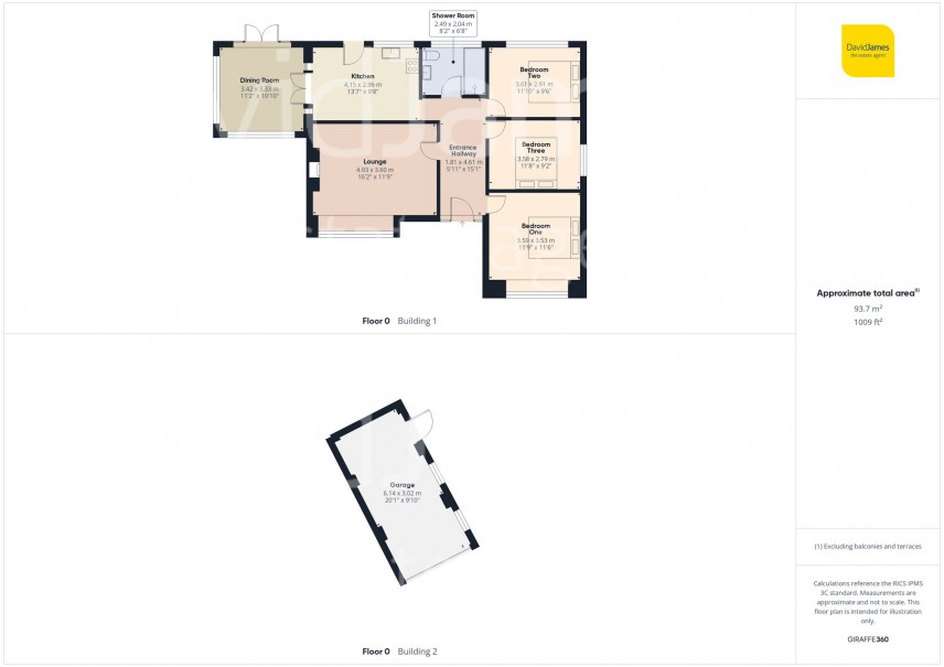 Floorplan for Hillfield Gardens, Rise Park, Nottingham