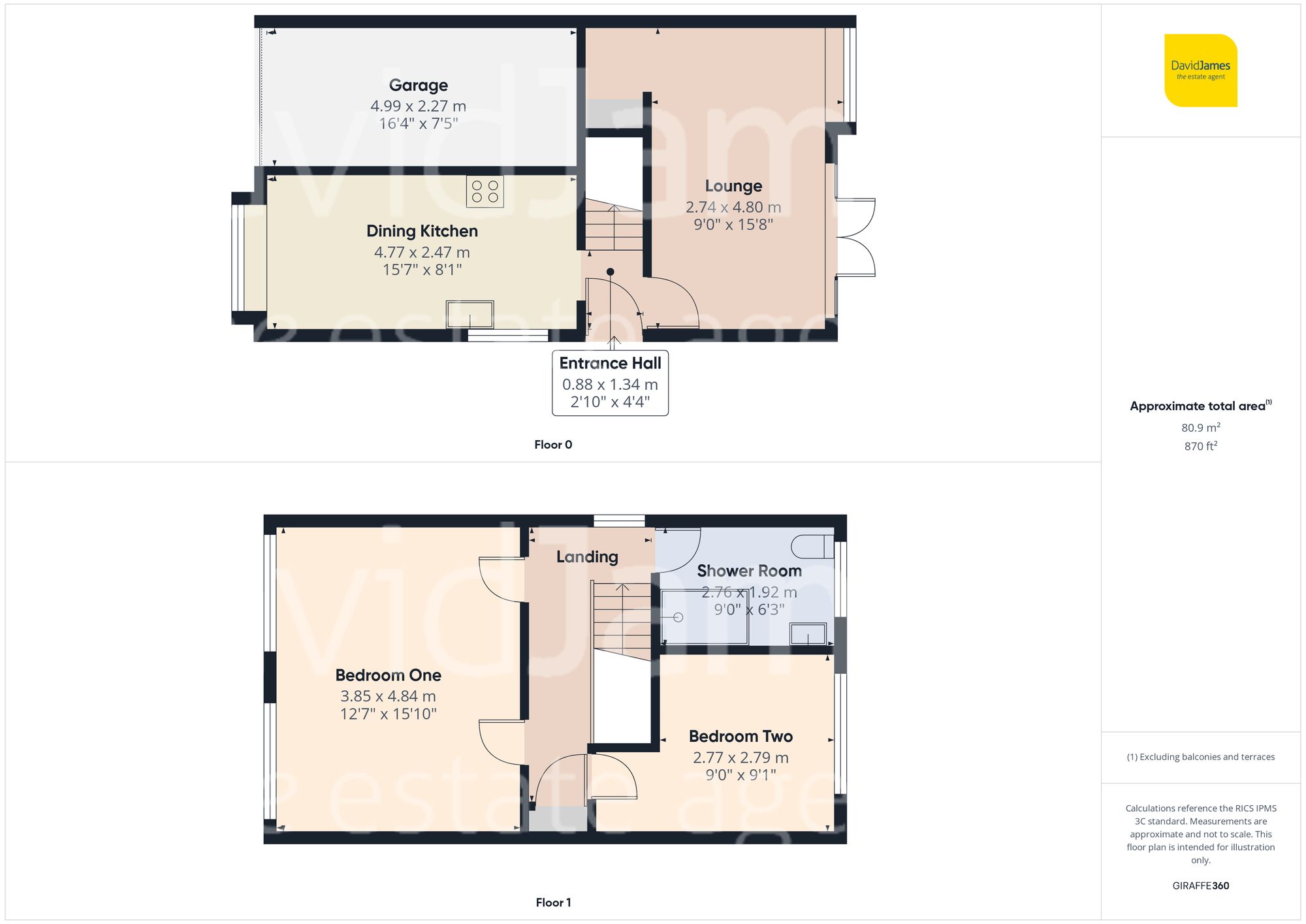 Floorplan for Featherstone Close, Gedling, Nottingham