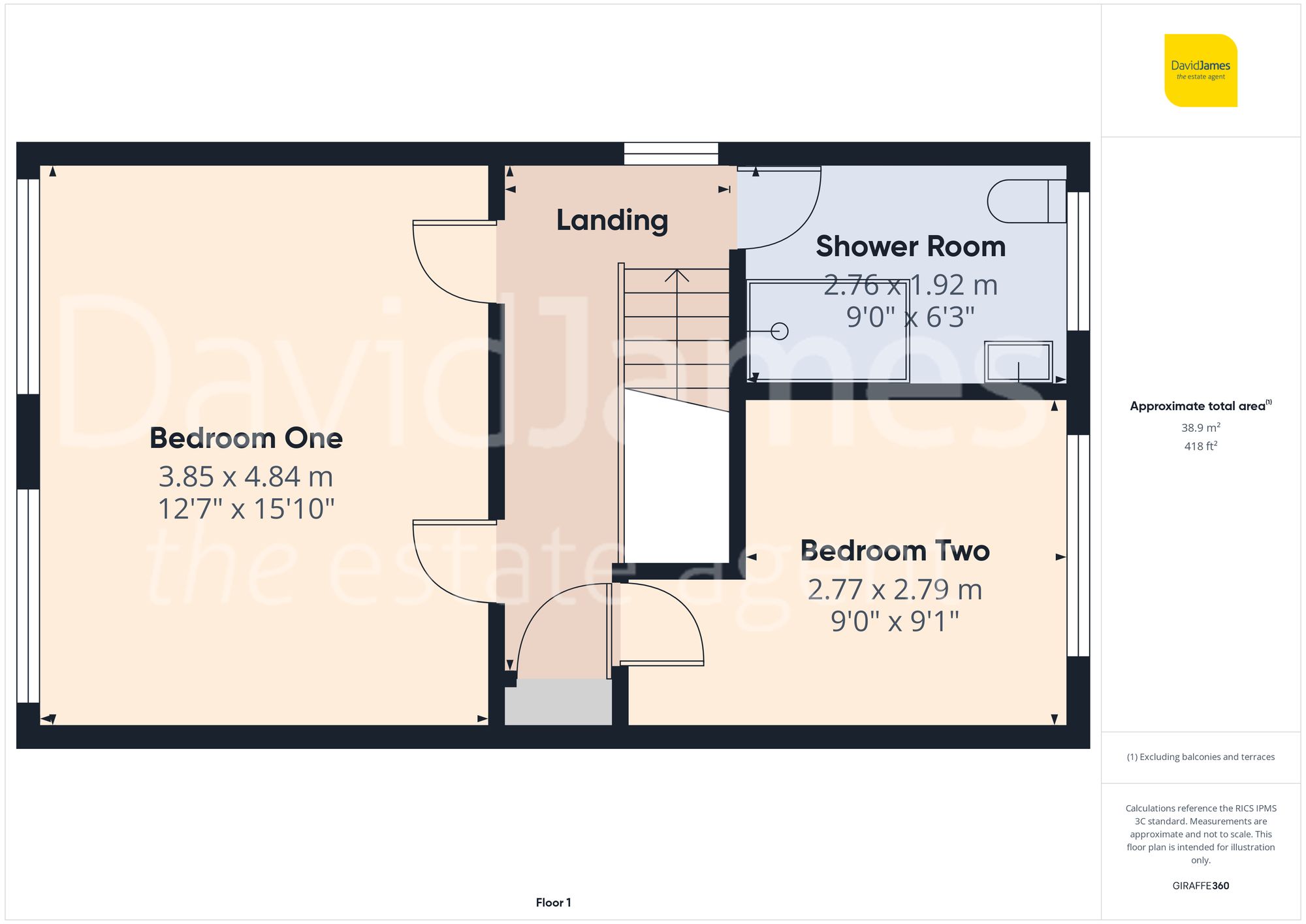 Floorplan for Featherstone Close, Gedling, Nottingham