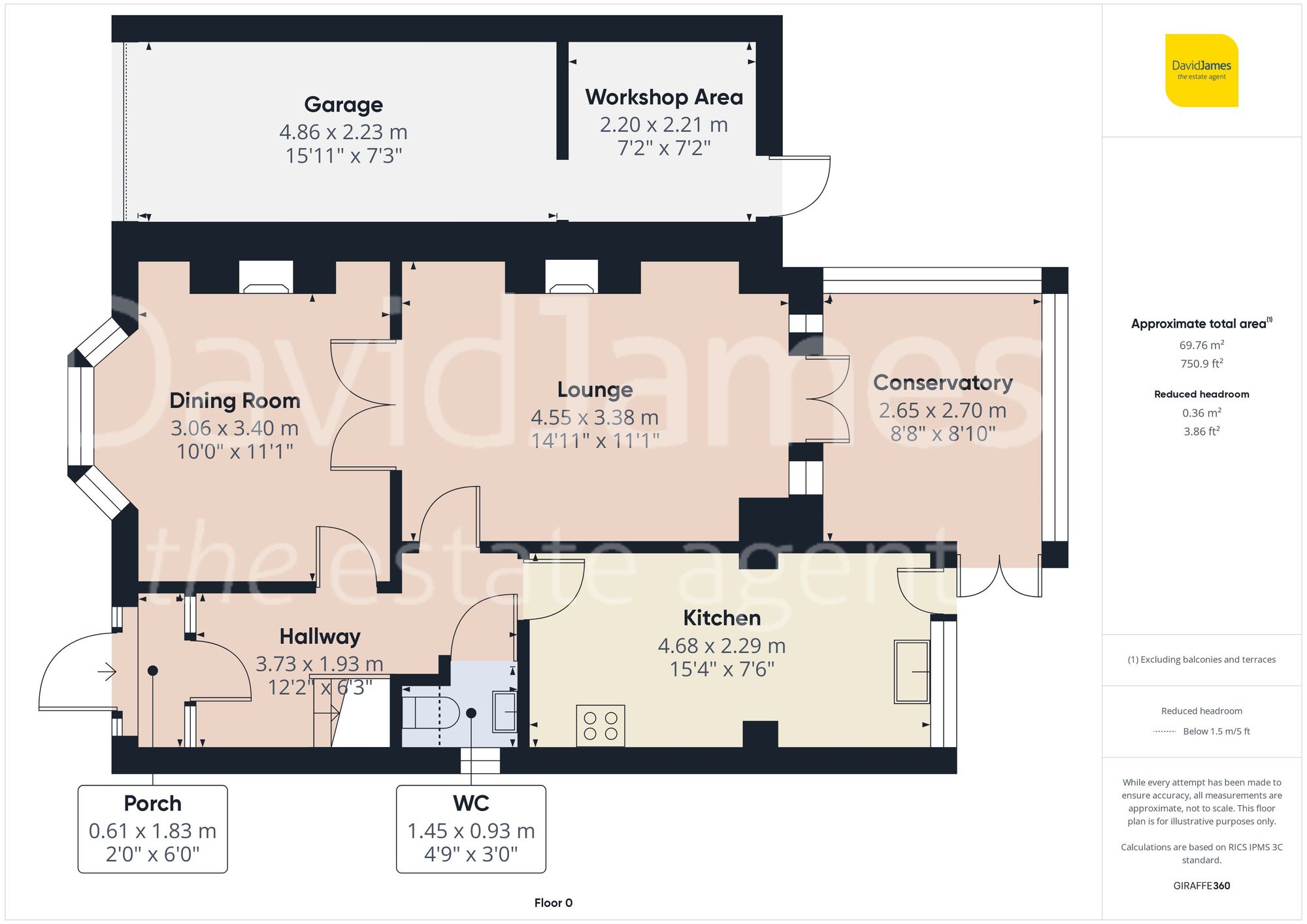 Floorplan for Oakdale Road, Bakersfield, Nottingham