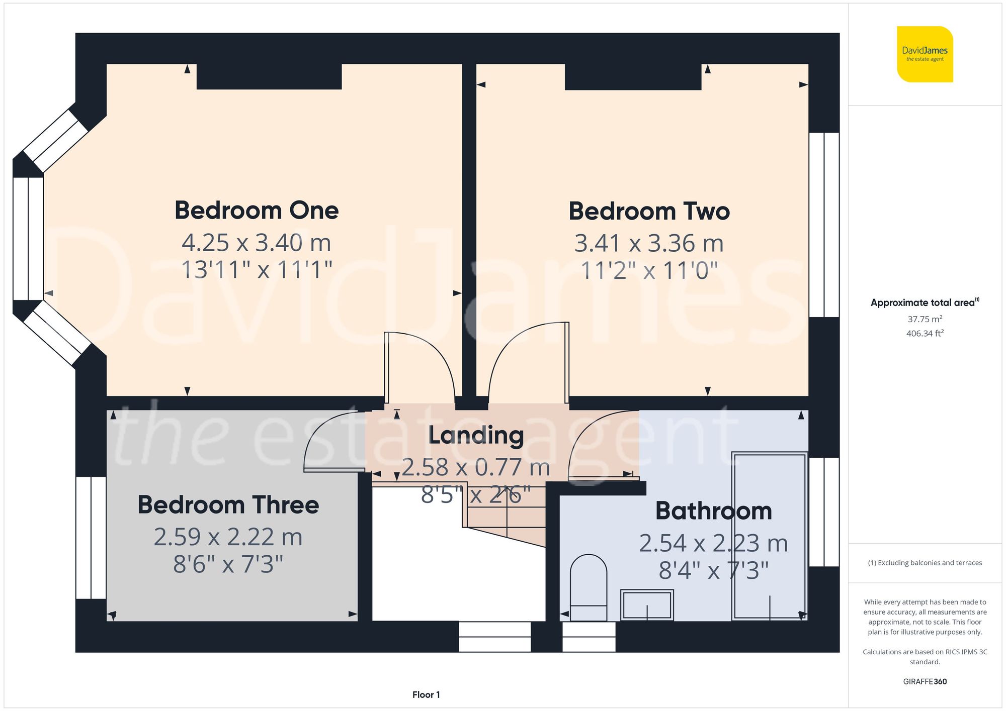 Floorplan for Oakdale Road, Bakersfield, Nottingham