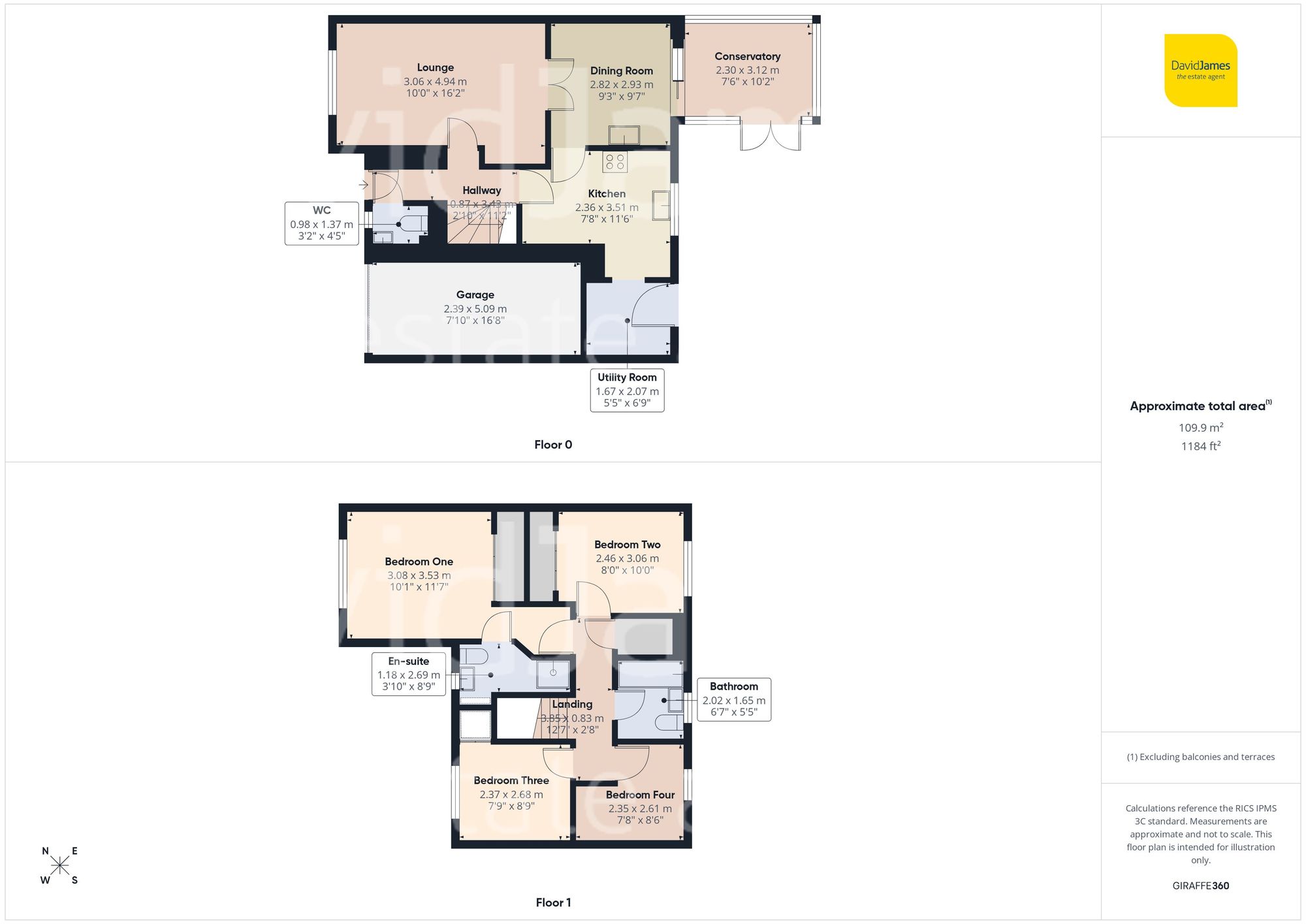 Floorplan for Oakland Avenue, Huthwaite, Nottinghamshire