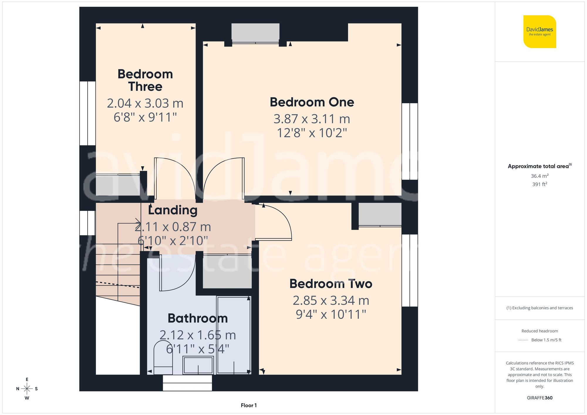 Floorplan for Oakland Avenue, Huthwaite, Nottinghamshire