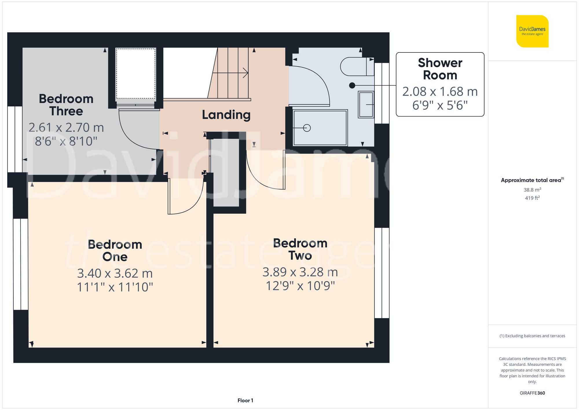 Floorplan for Luther Close, Nottingham