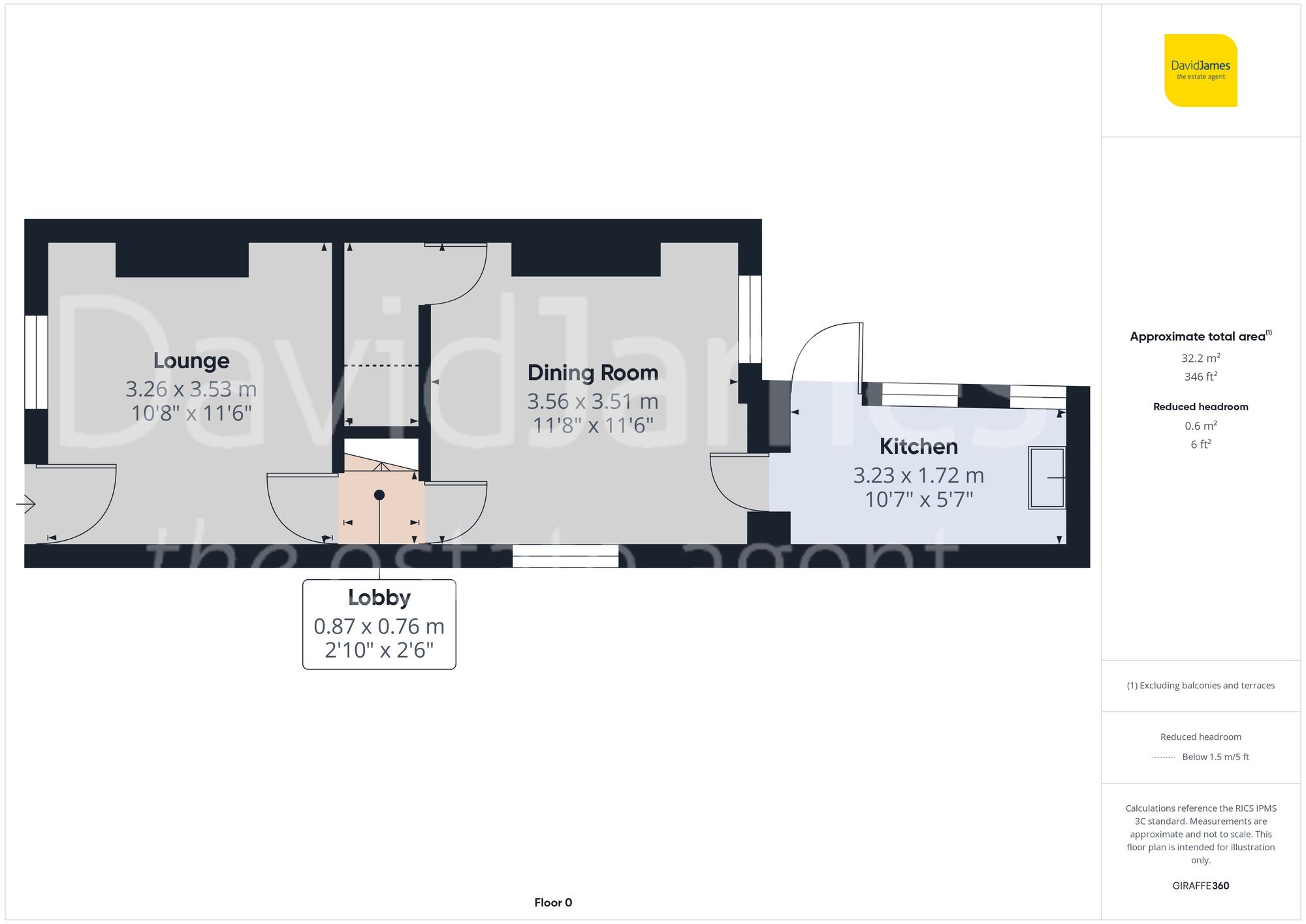 Floorplan for Heathcote Place, Sutton in Ashfield, Nottinghamshire