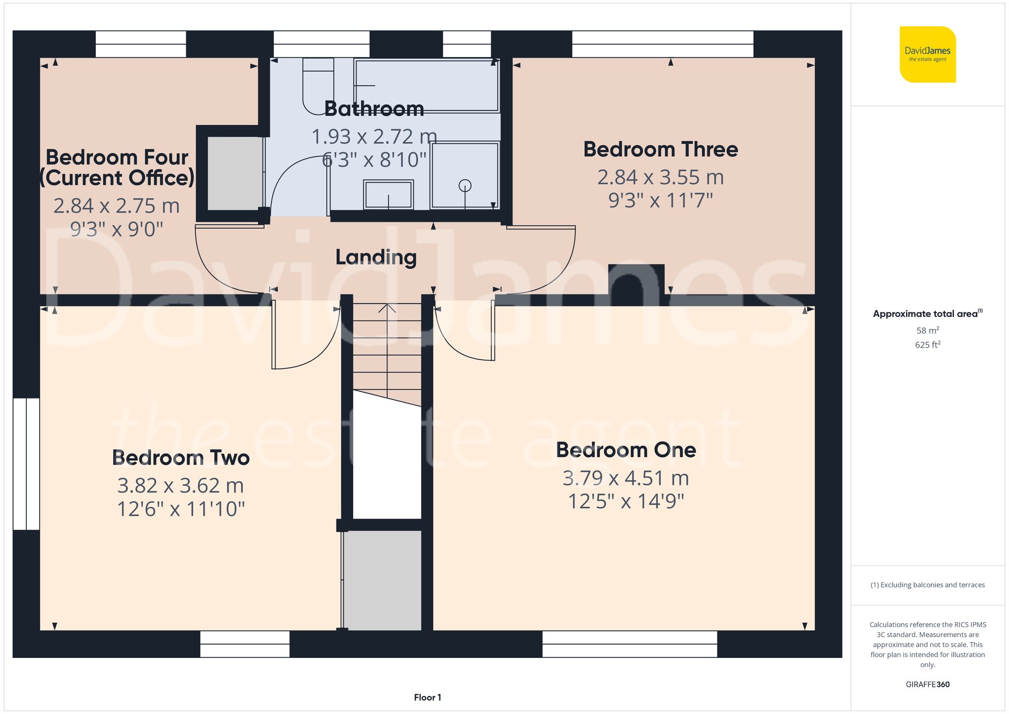 Floorplan for Abingdon Gardens, Woodthorpe, Nottingham