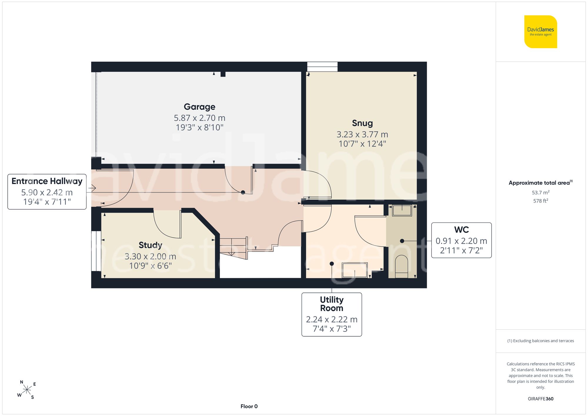 Floorplan for Blackthorn Close, Gedling, Nottingham