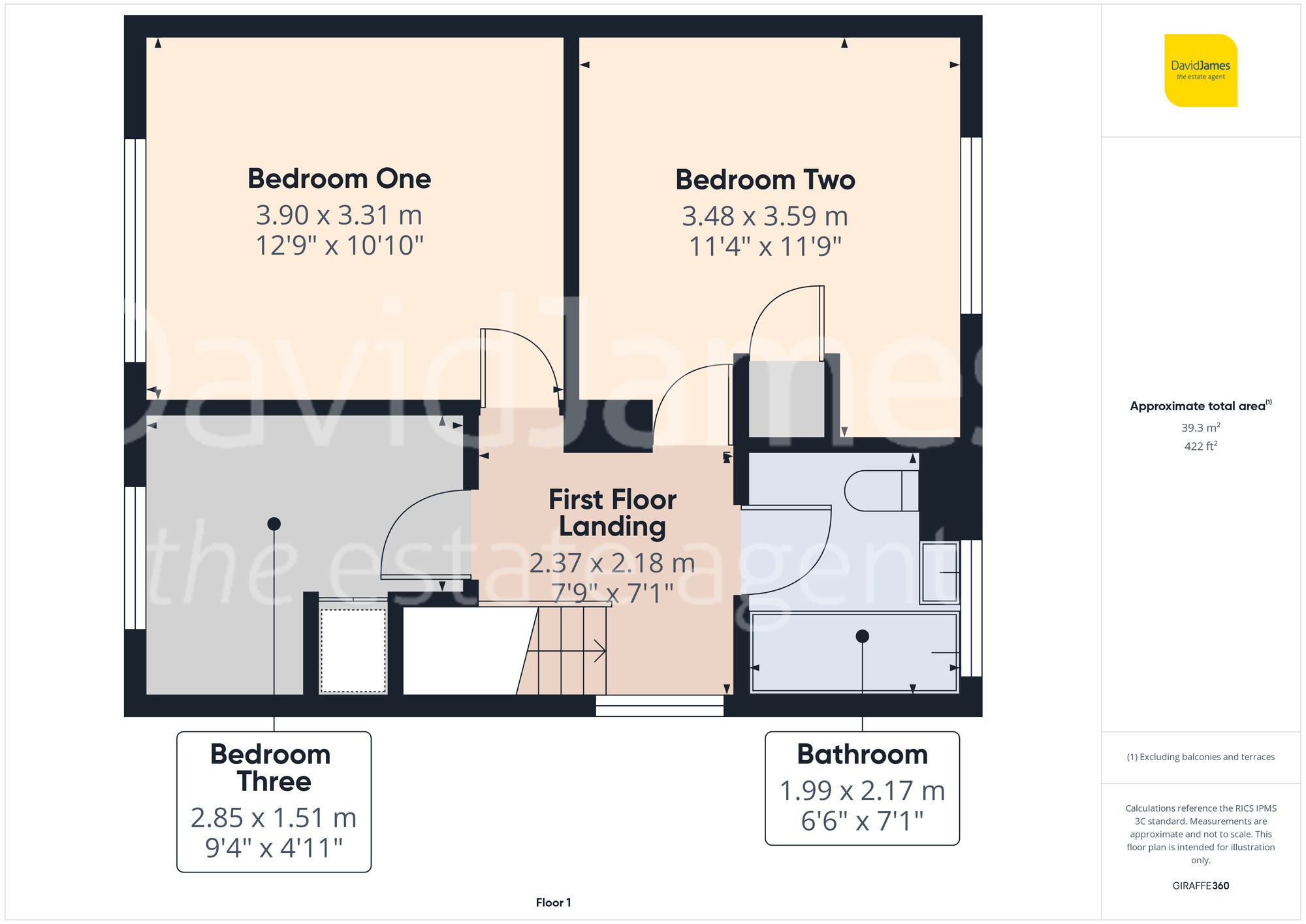 Floorplan for Heddington Gardens, Arnold, Nottingham