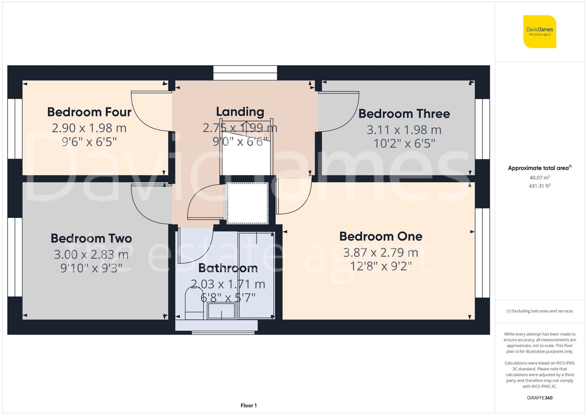 Floorplan for Thorneywood Mount, Nottingham