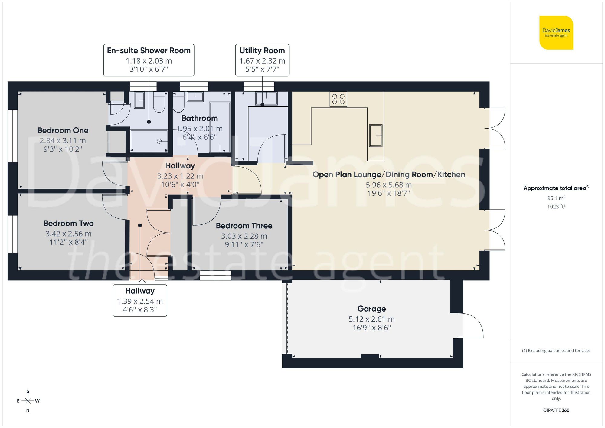 Floorplan for Keats Avenue, Sutton in Ashfield, Nottinghamshire