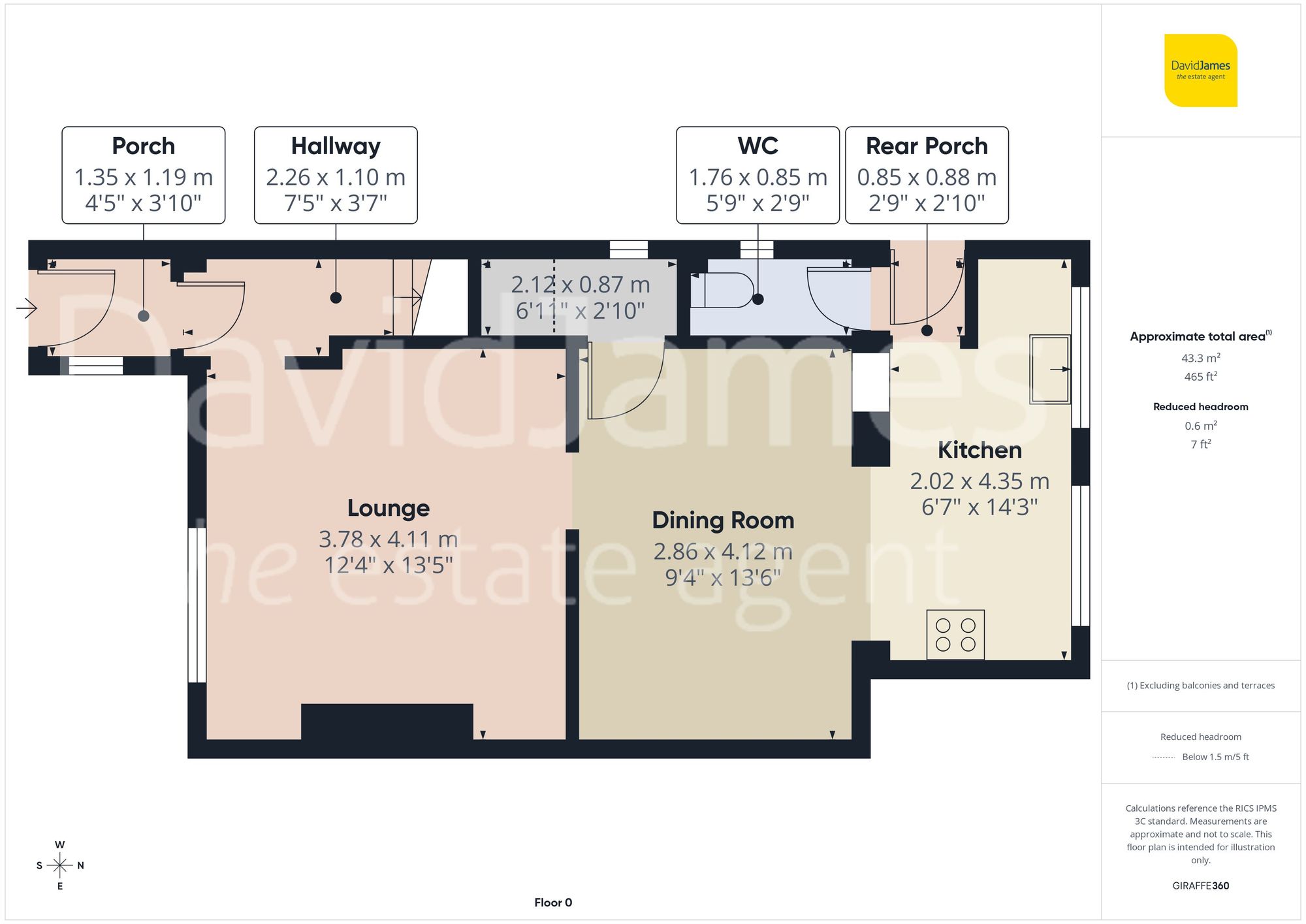 Floorplan for Strawberry Bank, Huthwaite, Nottinghamshire