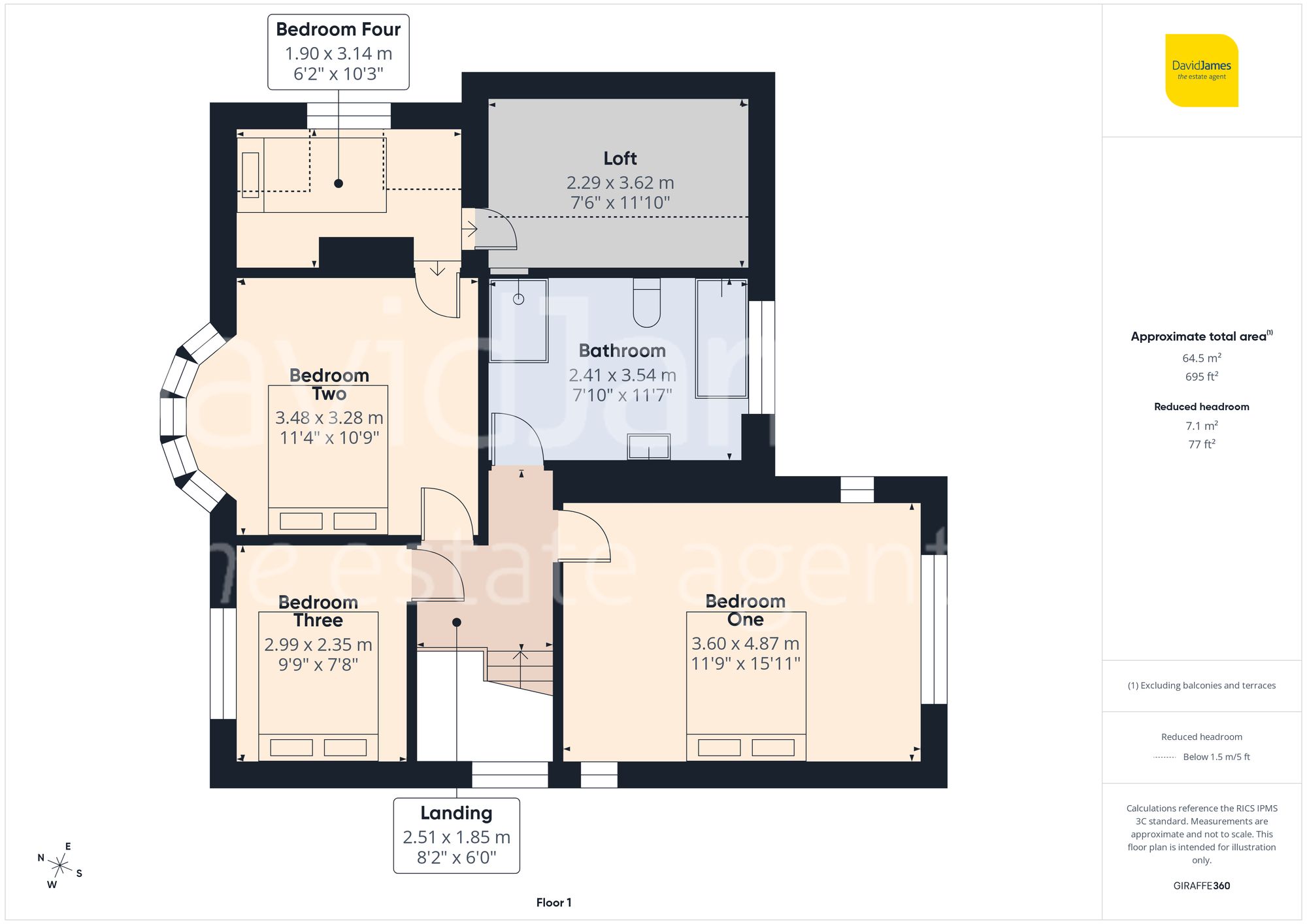 Floorplan for Patterdale Road, Woodthorpe, Nottingham